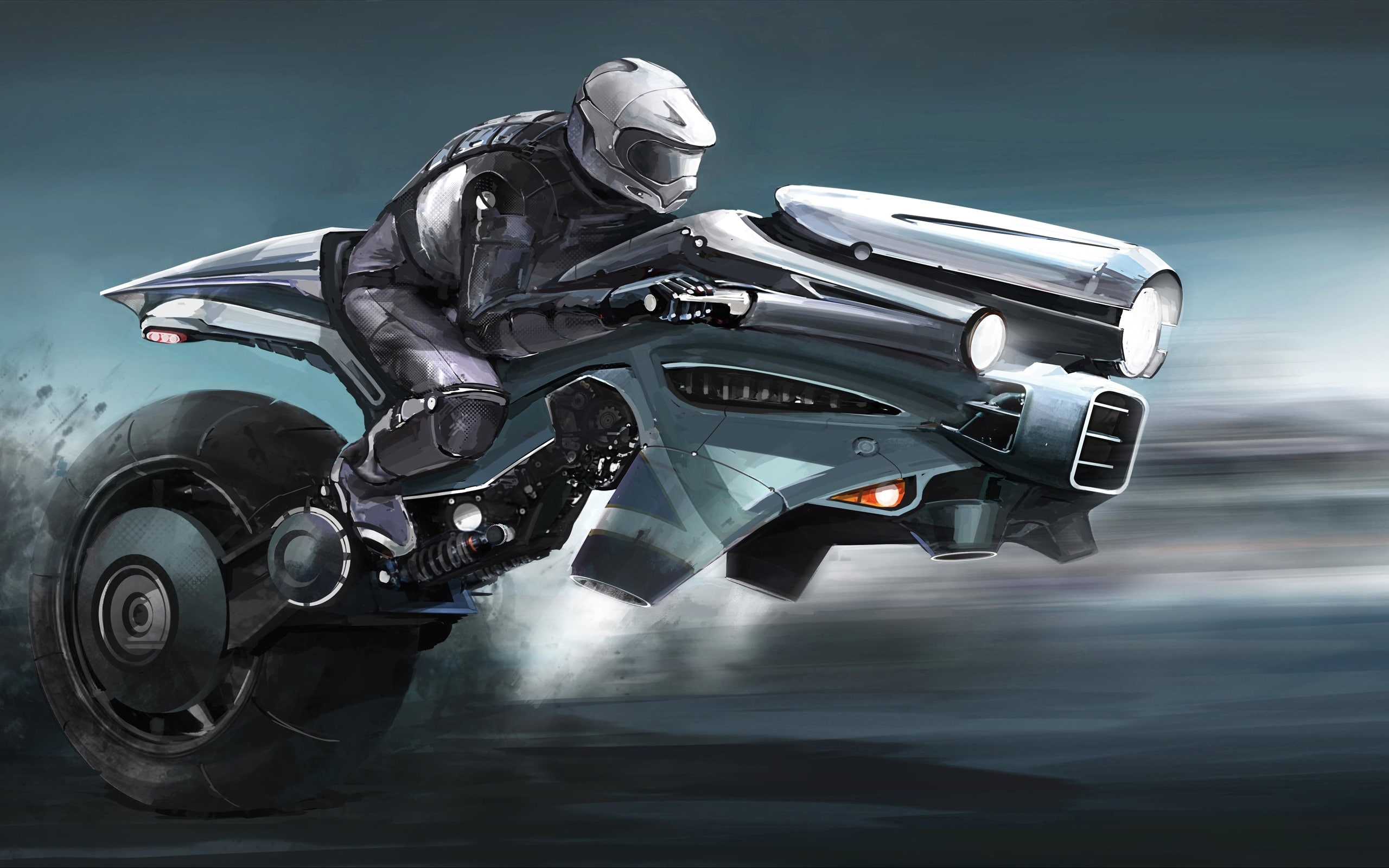Fantasy, 2K, Art, Pictures, Motorcycle, HD Wallpaper