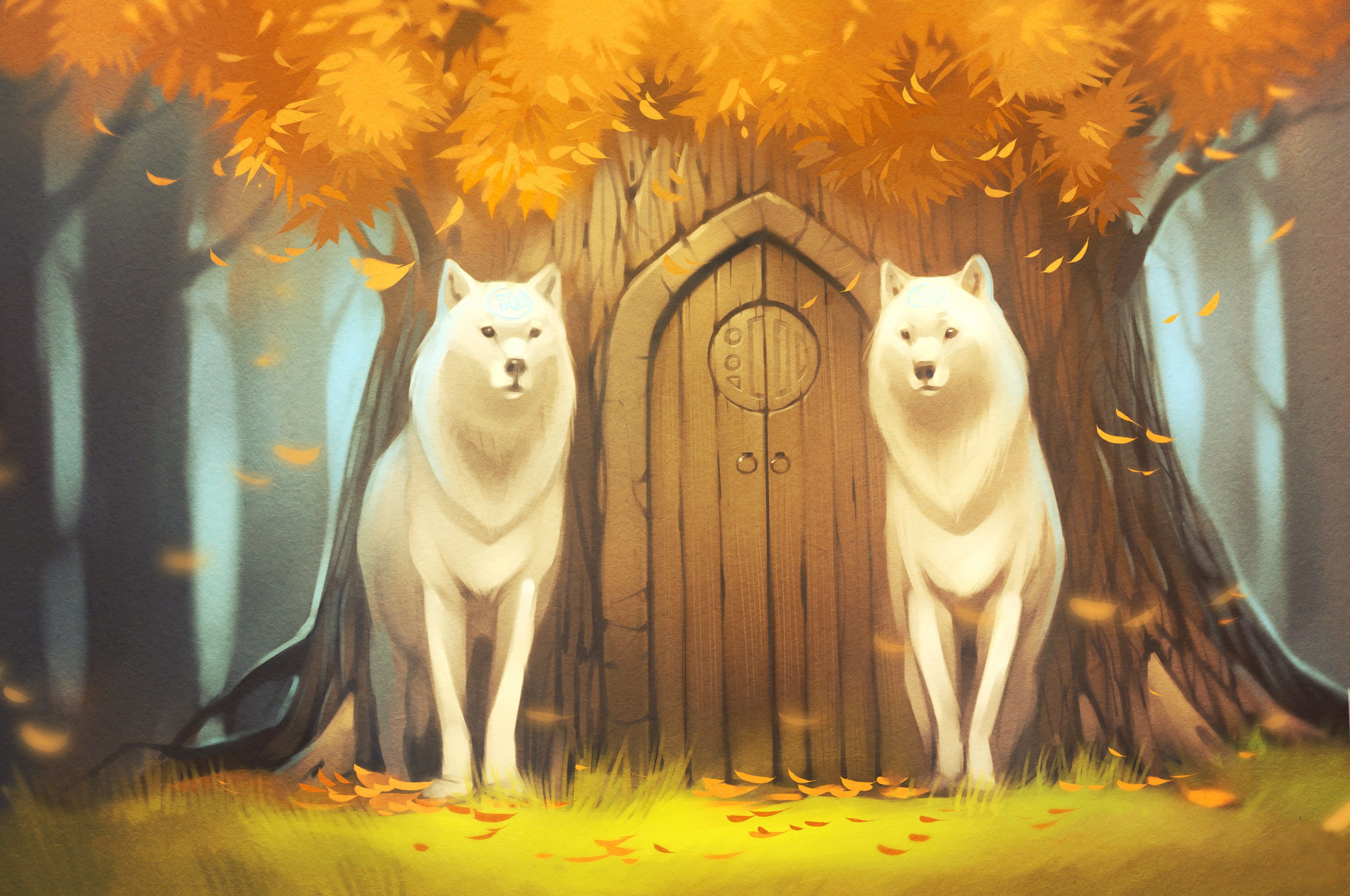 toy, vertebrate, group of animals, wood - Material, dog, animal, wolf, celebration, domestic Animals, season, art, decoration, two animals, kitten, standing, HD Wallpaper