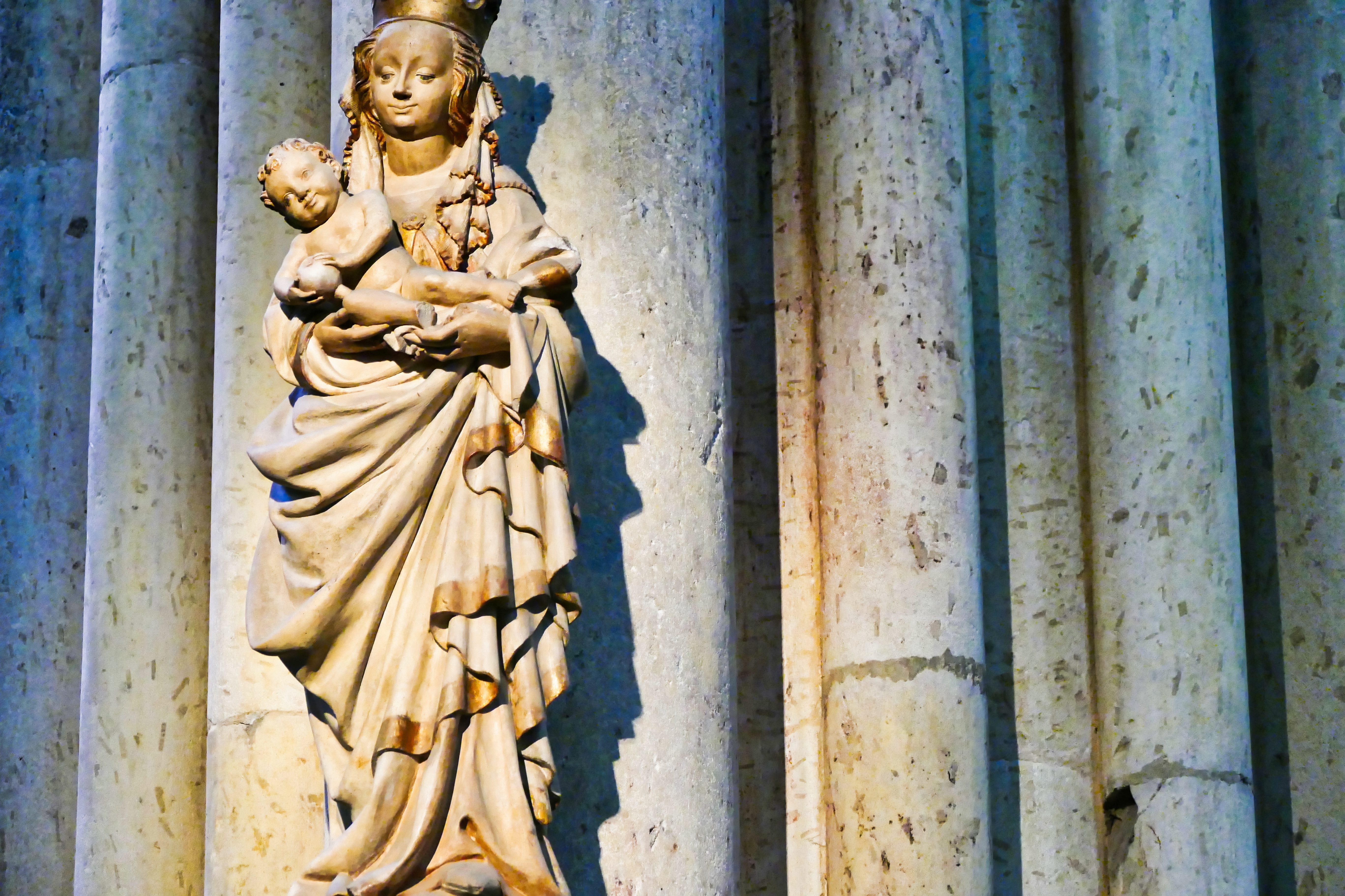 holy, virgin mary, madonna, figure, woman, spirituality, christianity, built structure, maria, faith, human representation, religion, sculpture, the past, HD Wallpaper