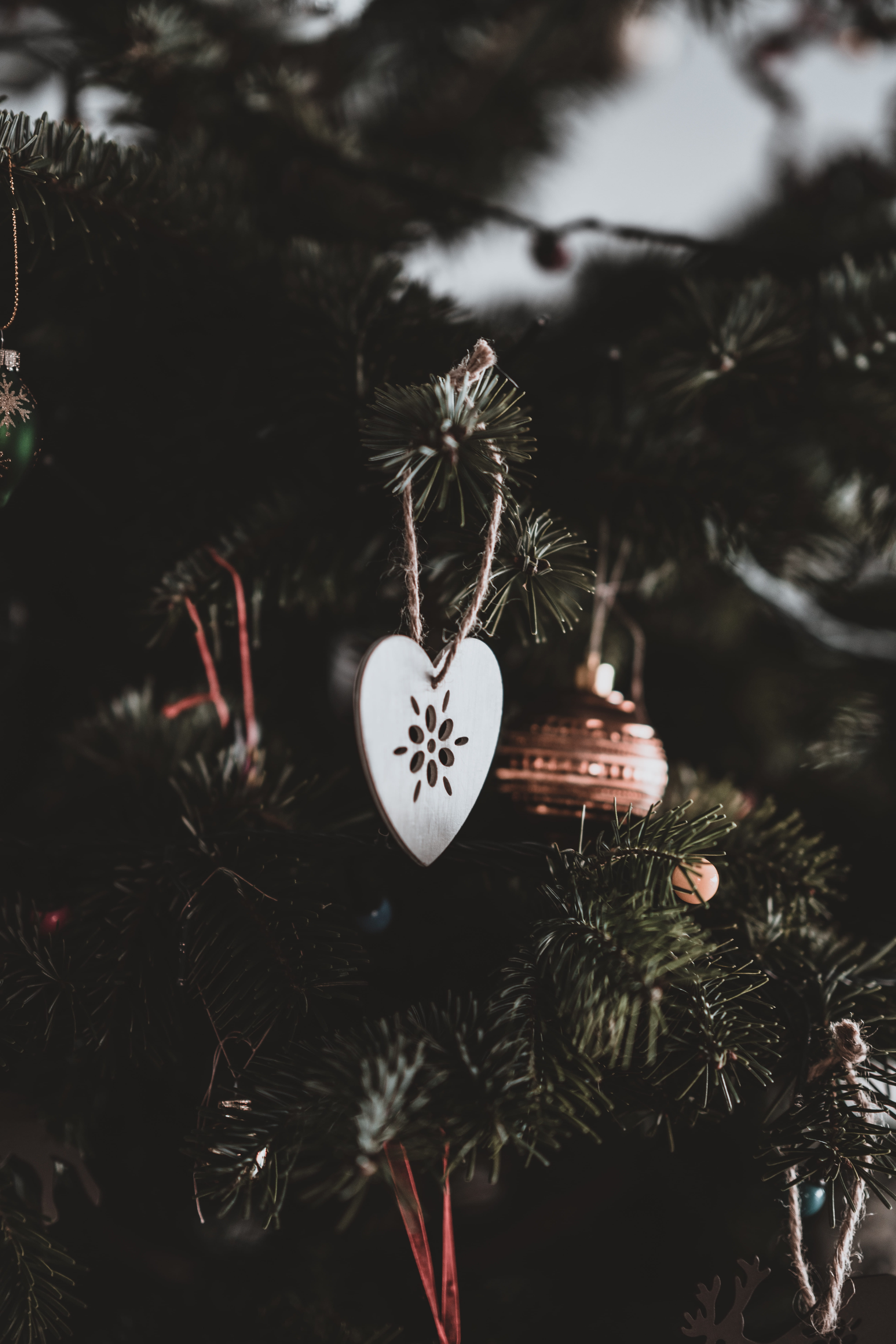 christmas, abies, christmas decoration, holiday, plant, textile, holiday - event, fir, indoors, black, pattern, celebration event, event, celebration, glitter, Phone HD Wallpaper
