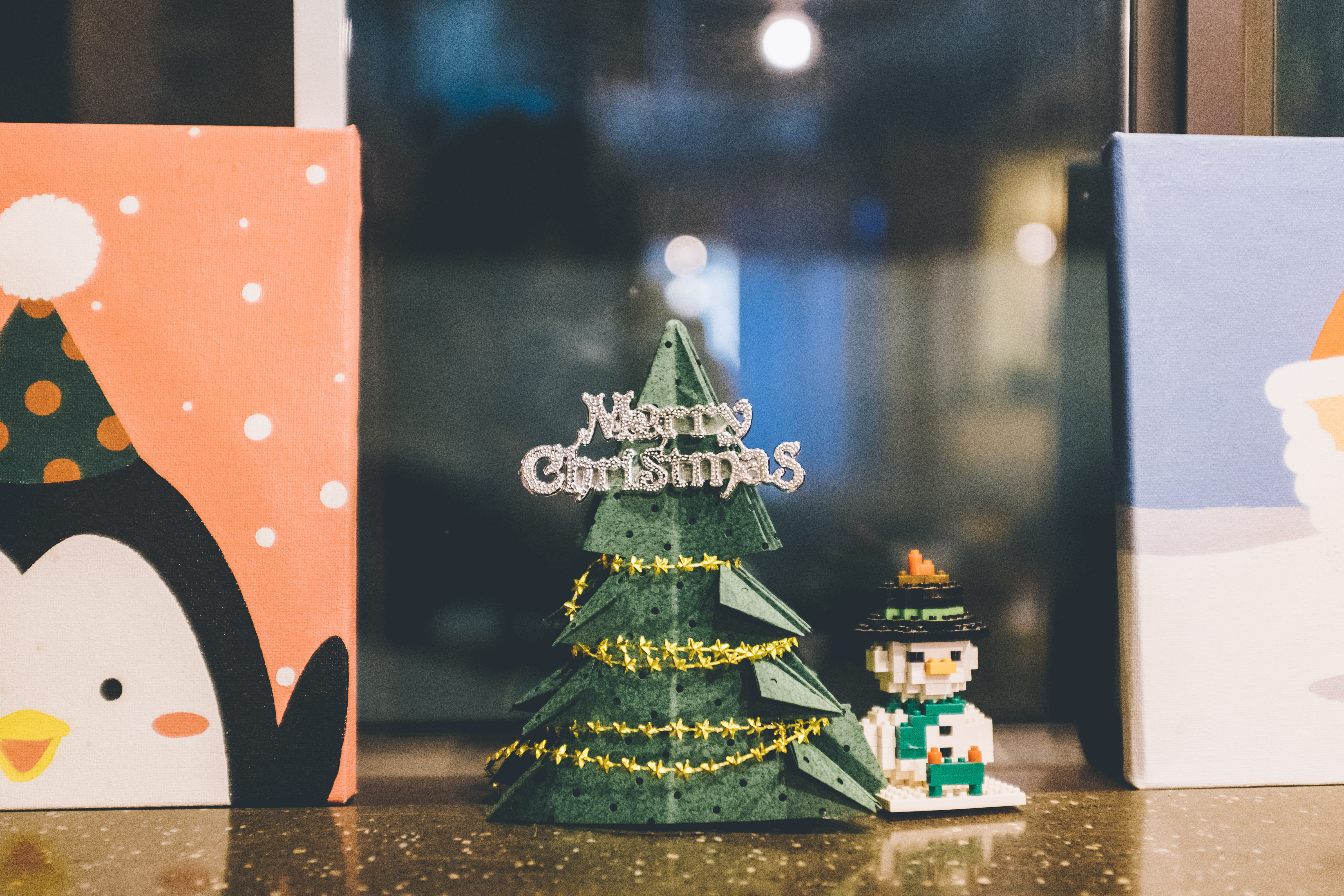 illuminated, figurine, holiday, mail, ornament, close-up, christmas ornament, tapestry, indoors, text, polka dot, greeting card, representation, texture, HD Wallpaper