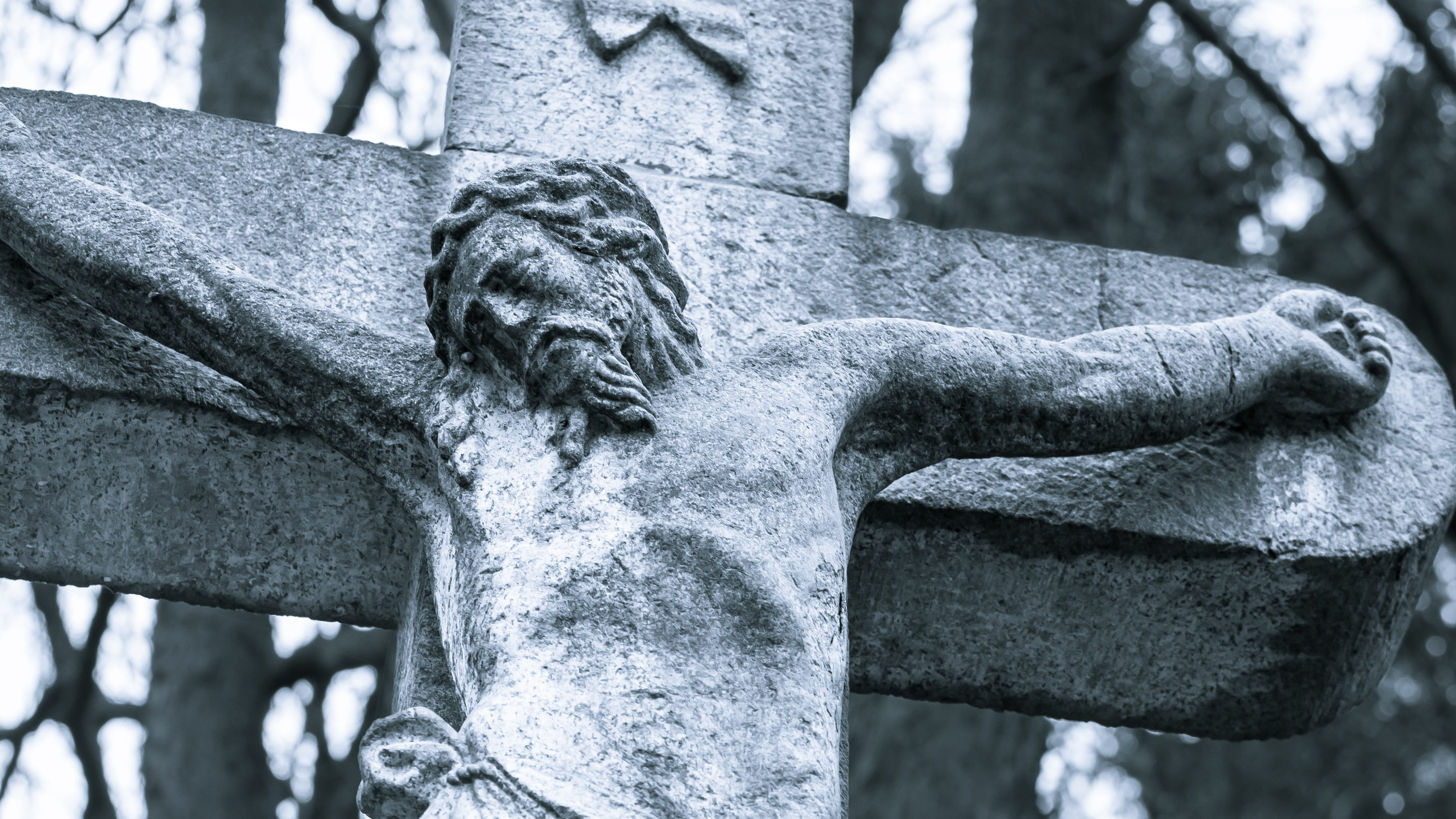 day, christian, cross, resurrection, grave, easter, tombstone, no people, focus on foreground, craft, pain, holy, representation, solid, trees, male likeness, HD Wallpaper