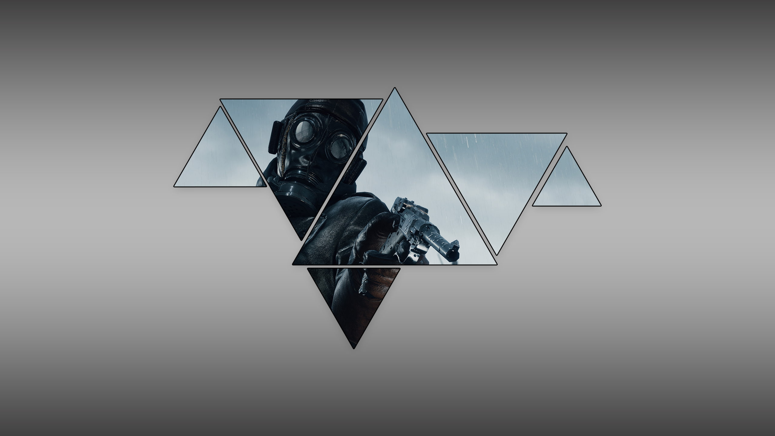 simple background, triangle, war, gas masks, 2K, Battlefield 1, video games, HD Wallpaper