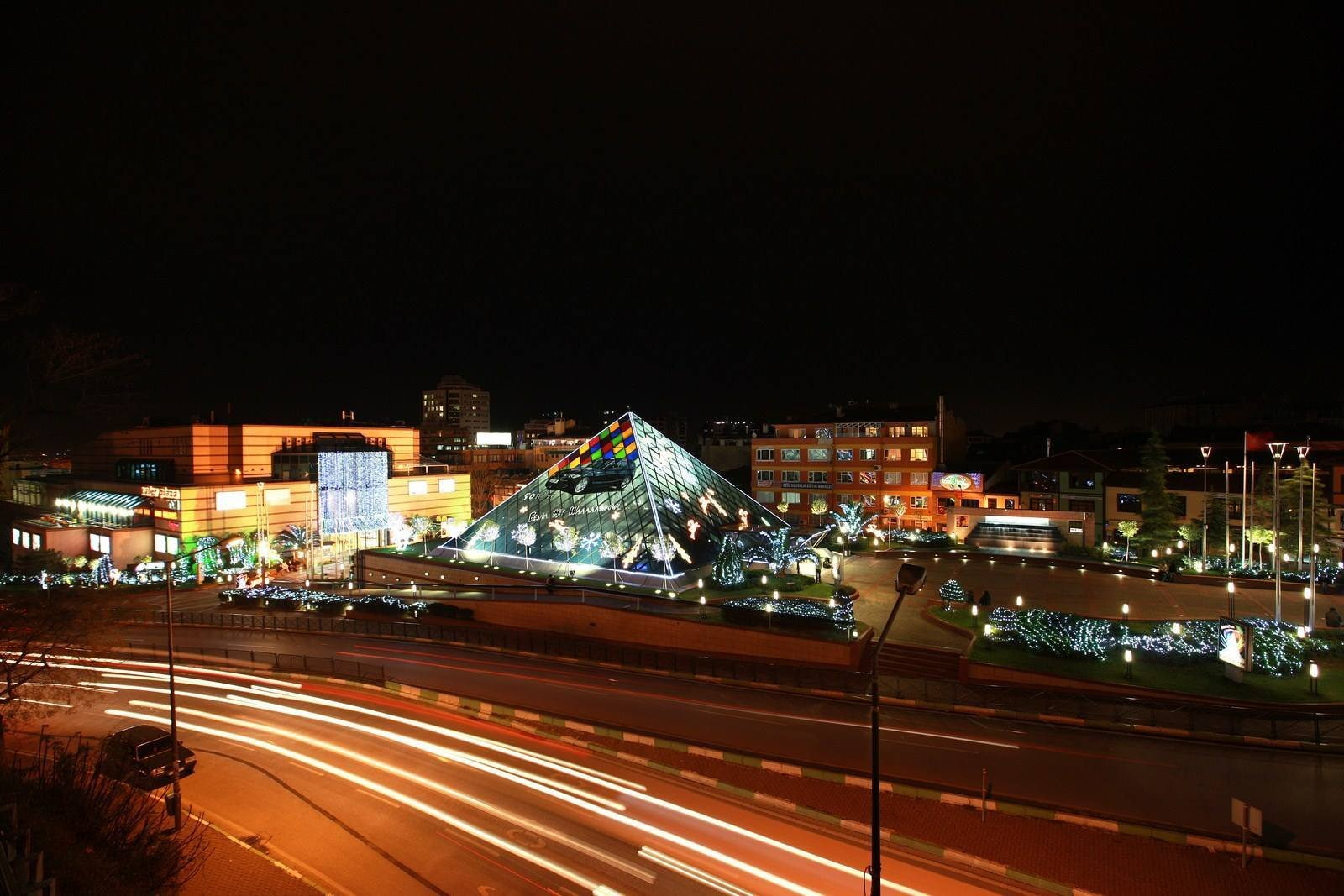turkey, night, city, light, bursa, 720P, HD Wallpaper