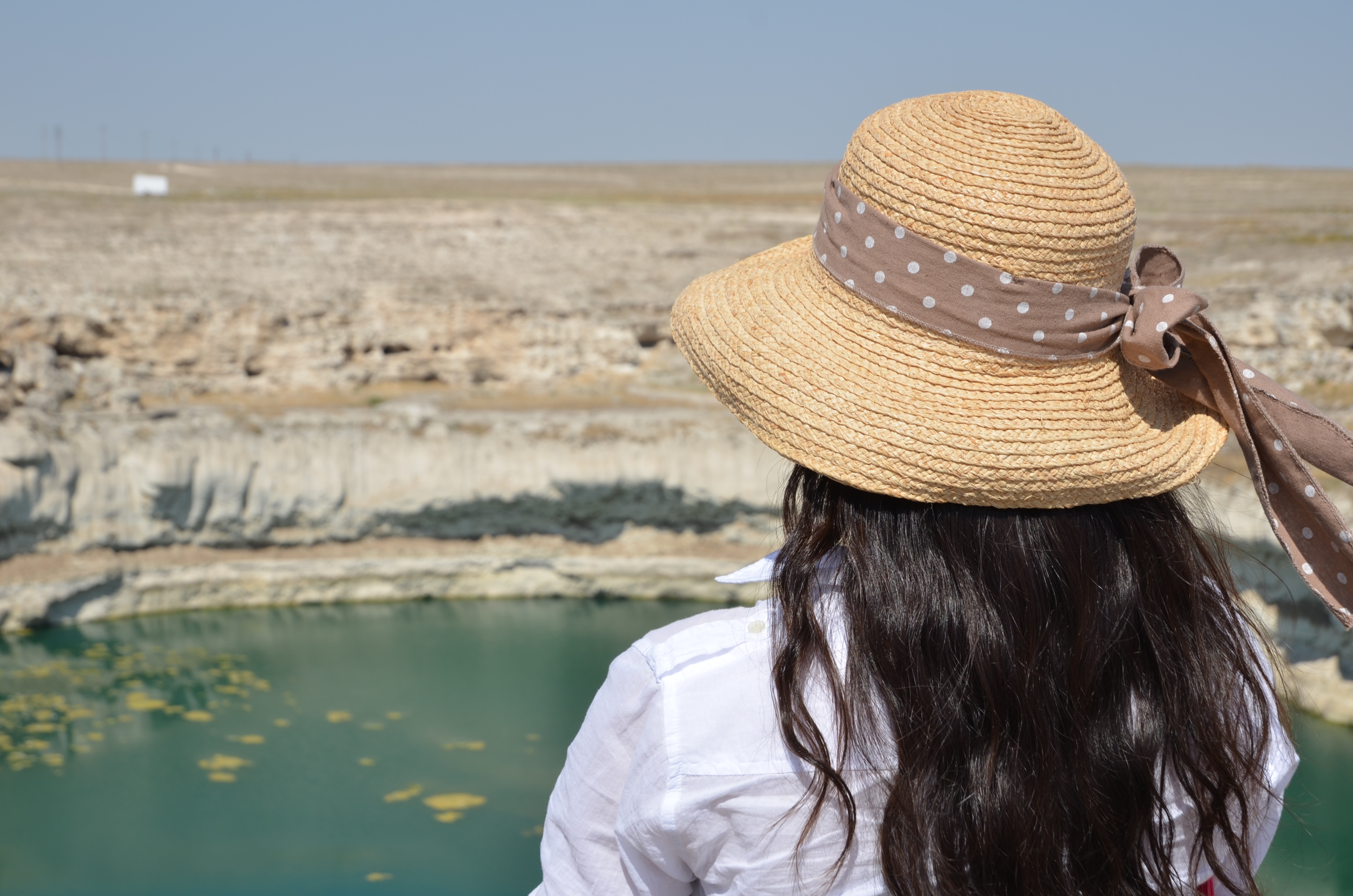 konya, headshot, women, one person, water, sun hat, lifestyles, sinkhole, land, adult, leisure activity, clothing, hair, real people, rear view, portrait, HD Wallpaper