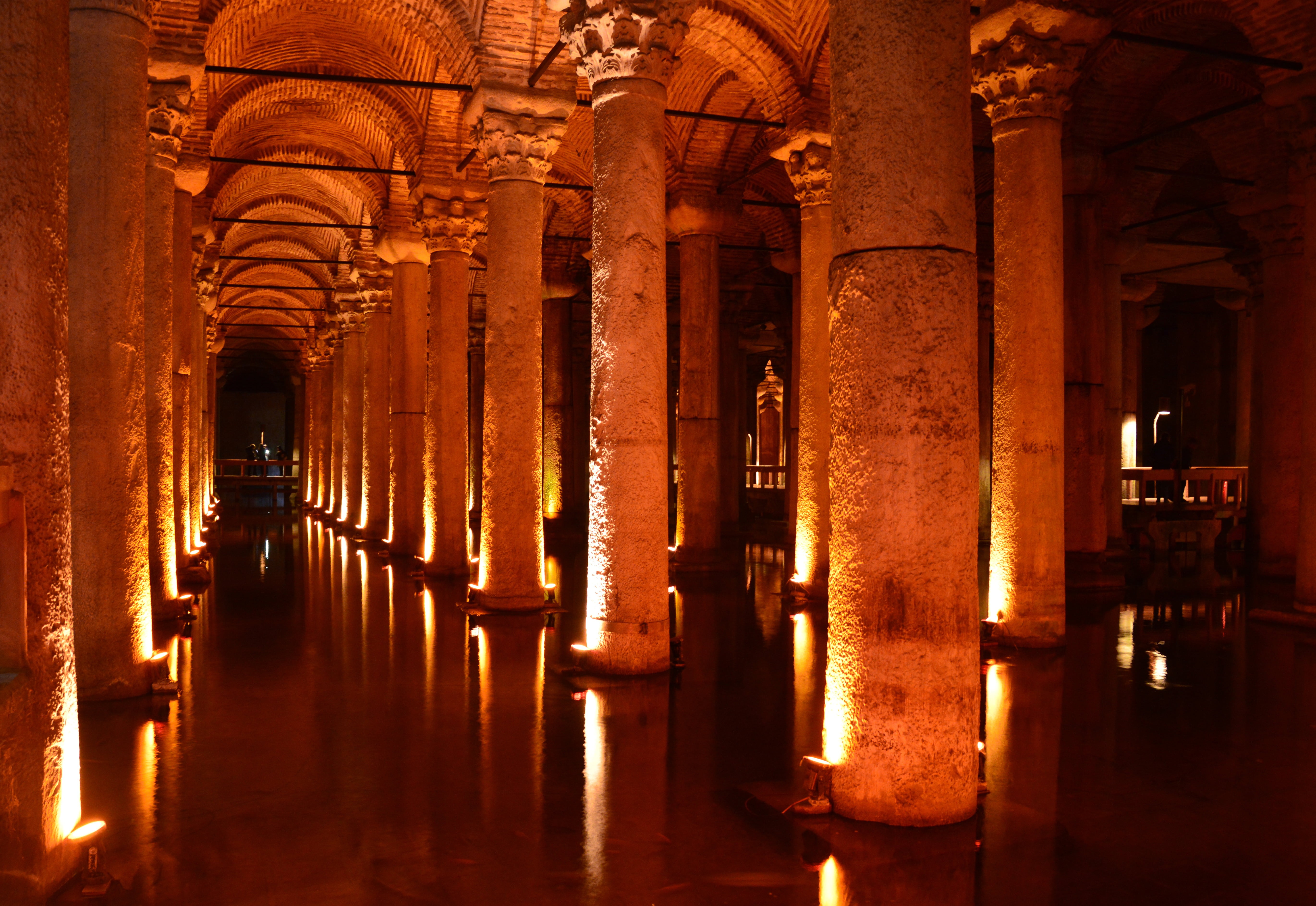 byzantium, no people, belief, ceiling, roman, istanbul, pillar, lighted, architectural column, in a row, 5K, spirituality, built structure, building, famous Place, HD Wallpaper