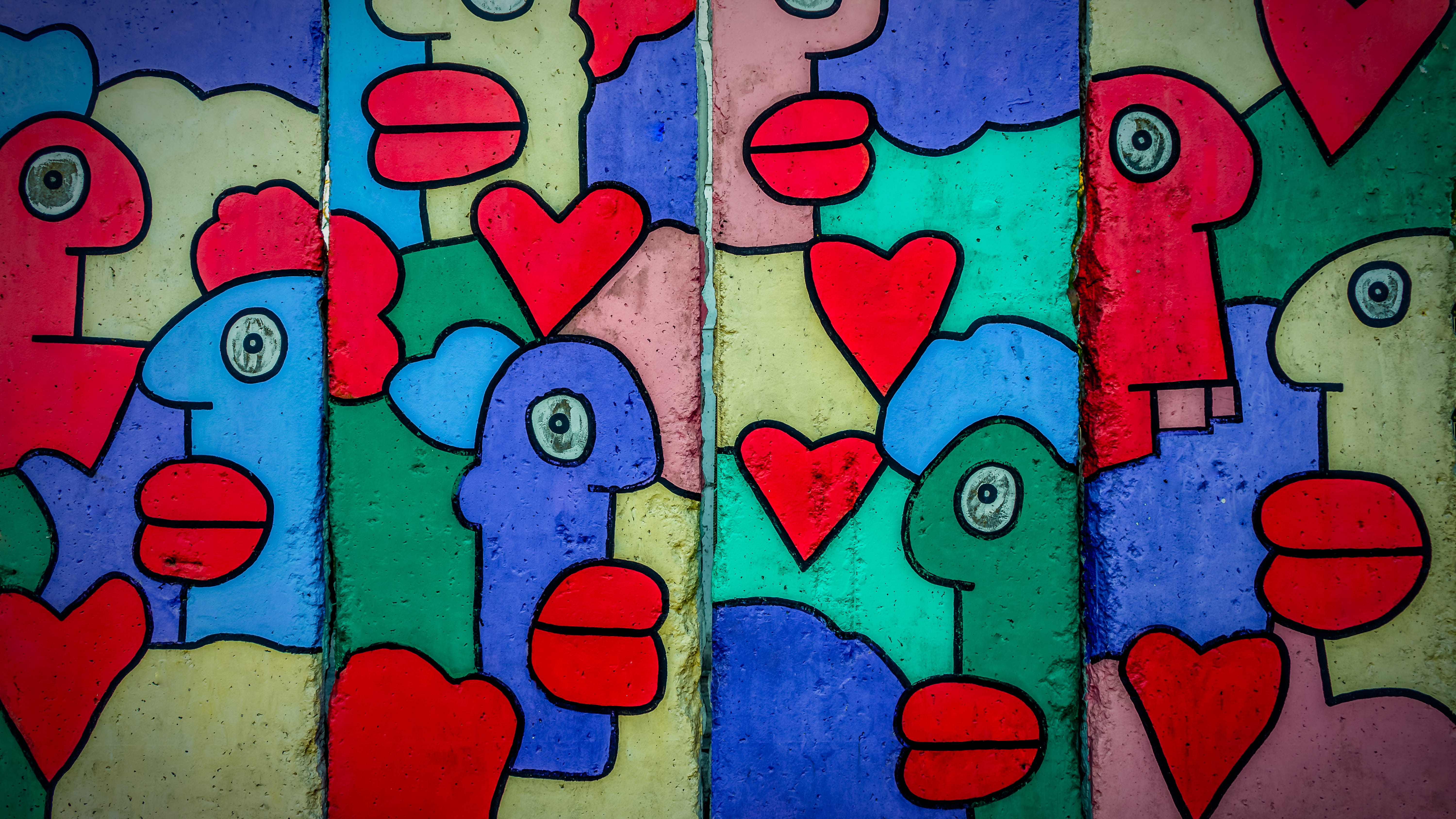graffiti, paint, colorful, art and craft, red, pattern, wall, monument, no people, painting, built structure, representation, close-up, 5K, wall - building feature, HD Wallpaper