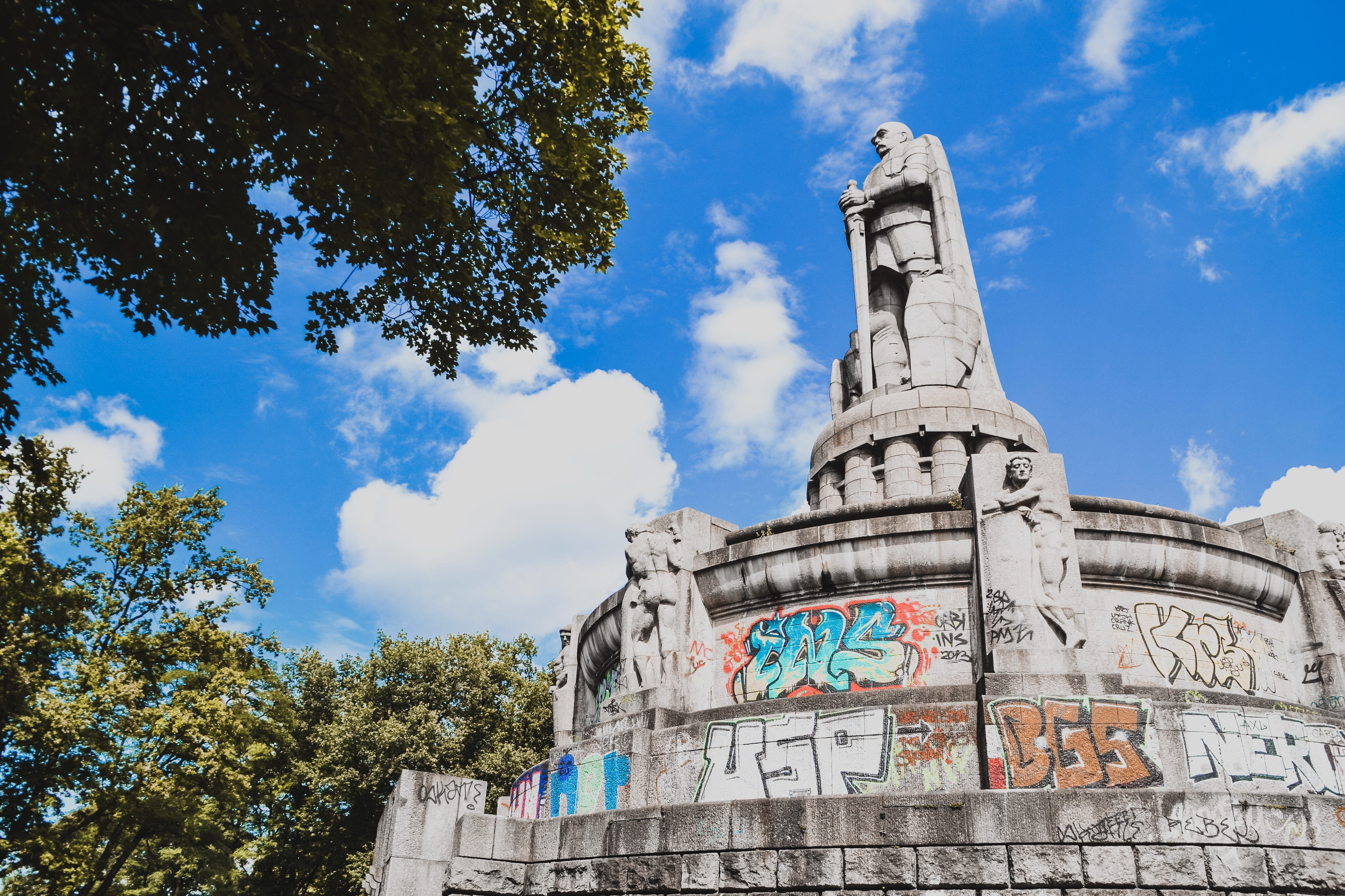 government, commemorate, sculpture, places of interest, nature, germany, religion, building exterior, cloud - sky, sword, hamburg, no people, monument, HD Wallpaper