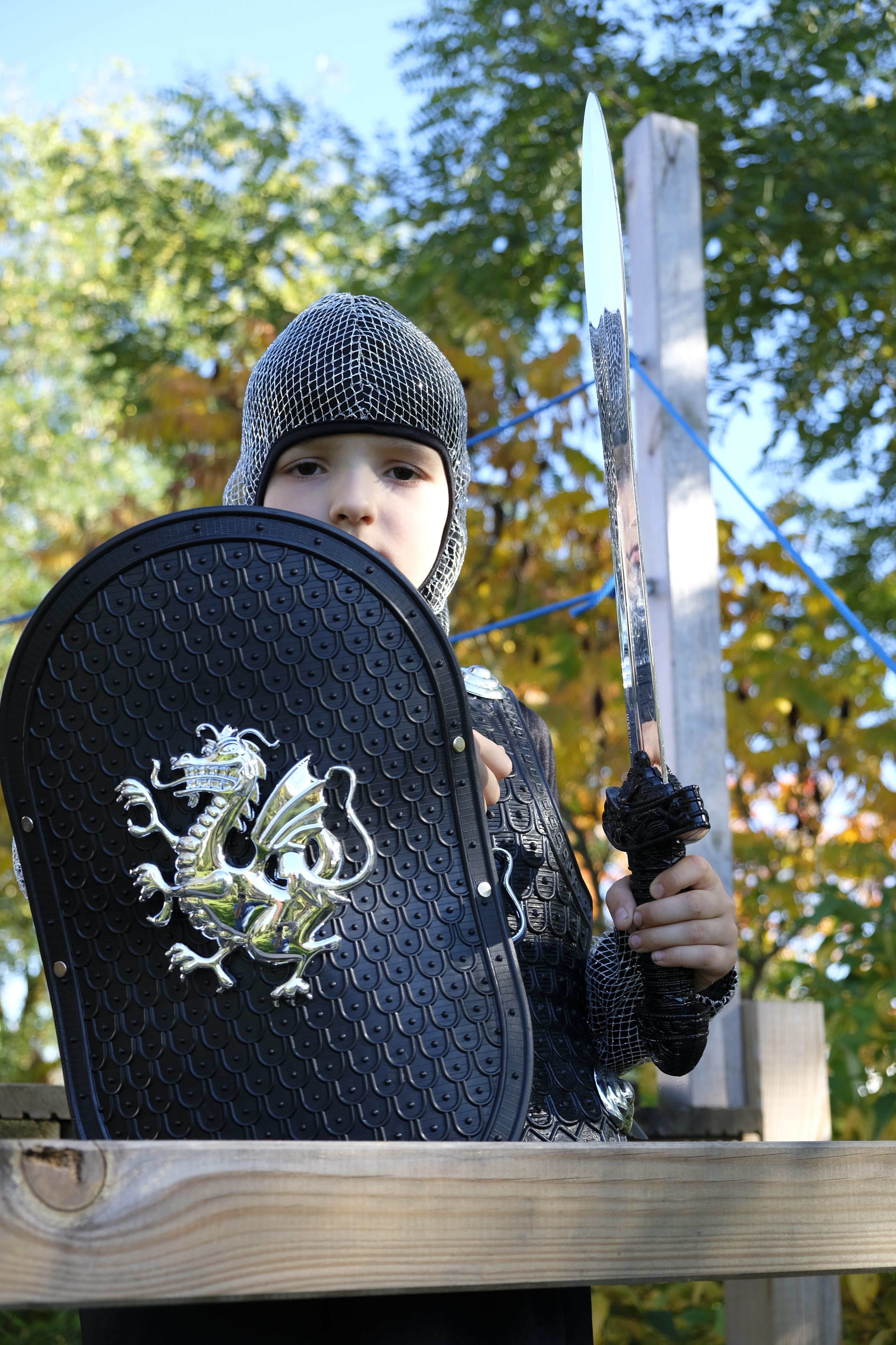 ritterruestung, child, leisure activity, nature, warm clothing, one person, waist up, real people, fight, protect, play, shield, men, plant, day, holding, Phone HD Wallpaper