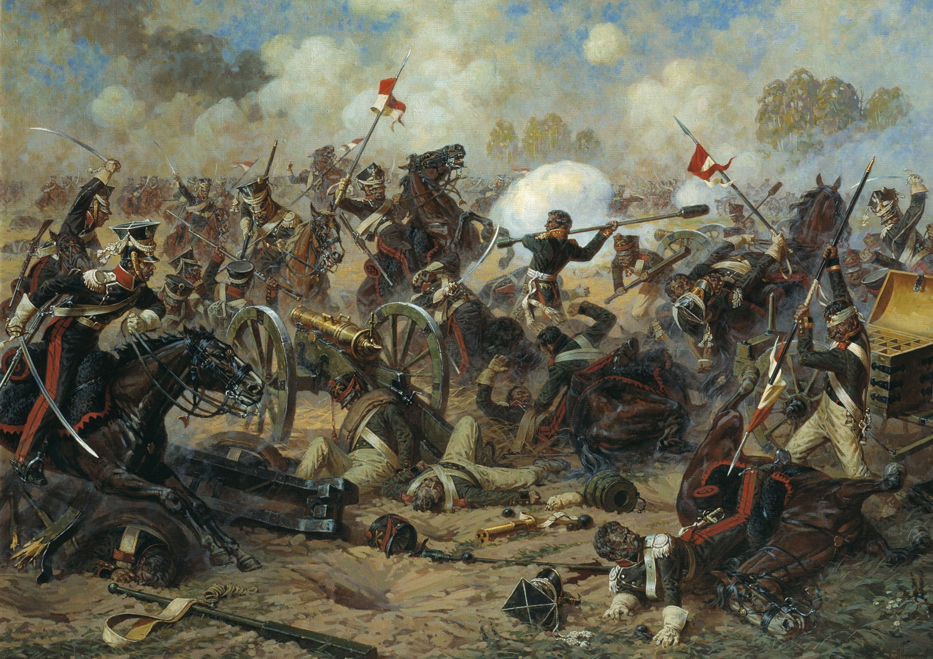 picture, battle, Alexander Averyanov, The Heroism Of General Kostenecka, 1080P, HD Wallpaper