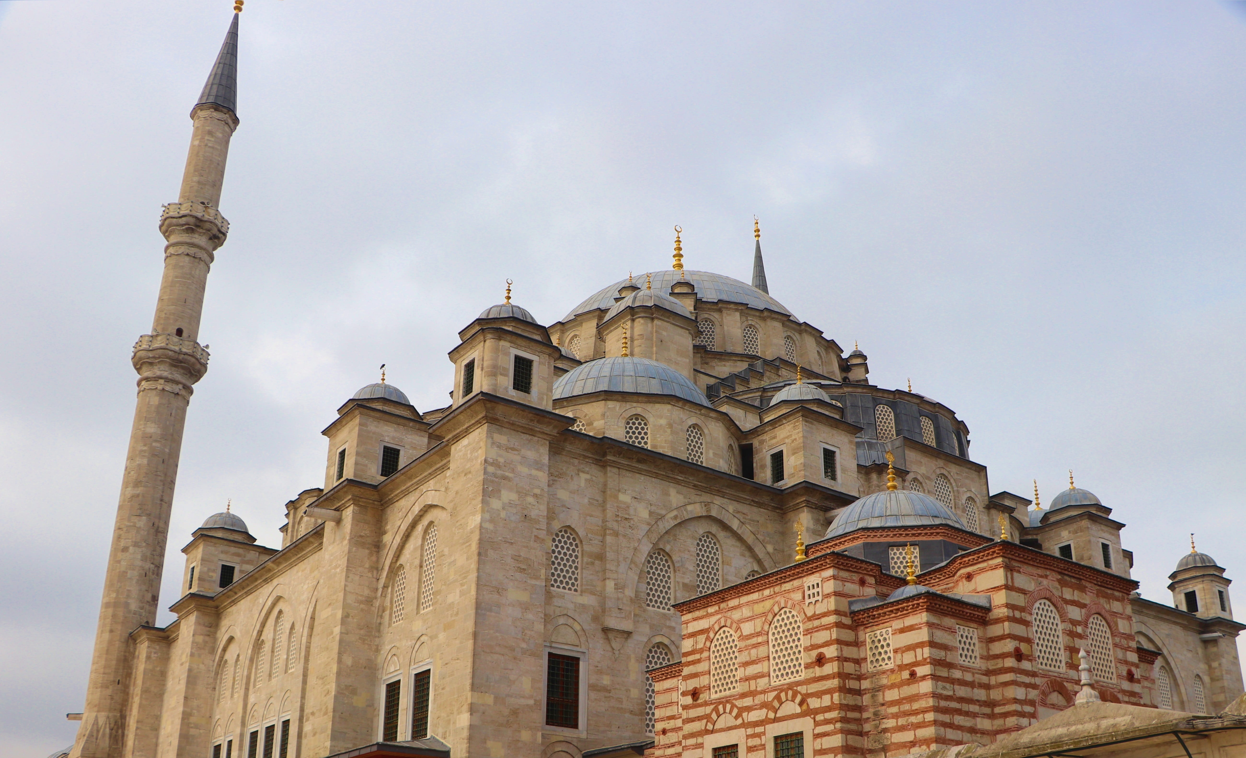 sky, cami, tourism, date, spirituality, built structure, belief, shrine, building, history, nature, art, islam, spire, low angle view, istanbul, travel, HD Wallpaper
