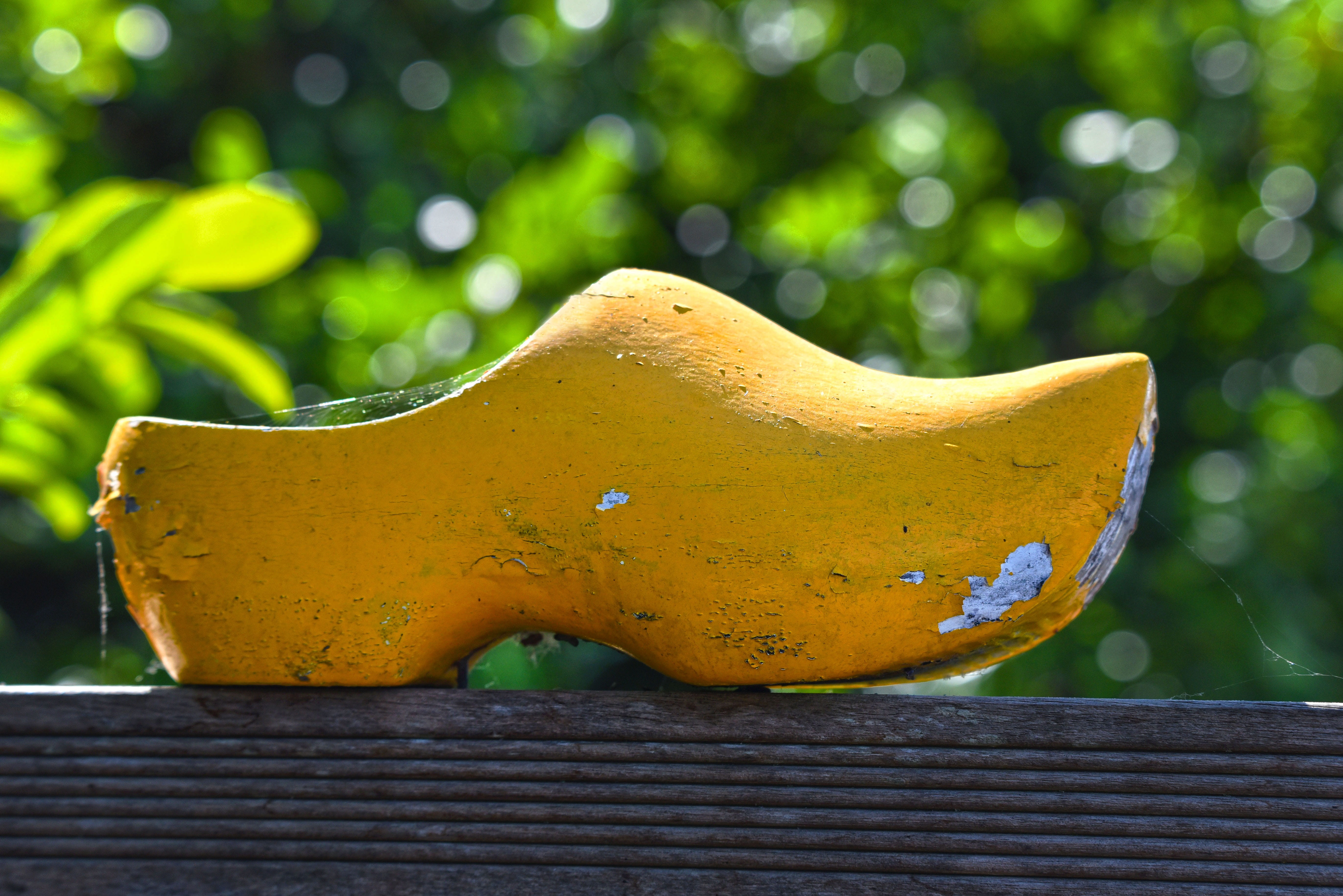 animal representation, wooden, yellow, day, park - man made space, holland, creativity, sculpture, 5K, wooden shoe, representation, craft, park, wood - material, HD Wallpaper