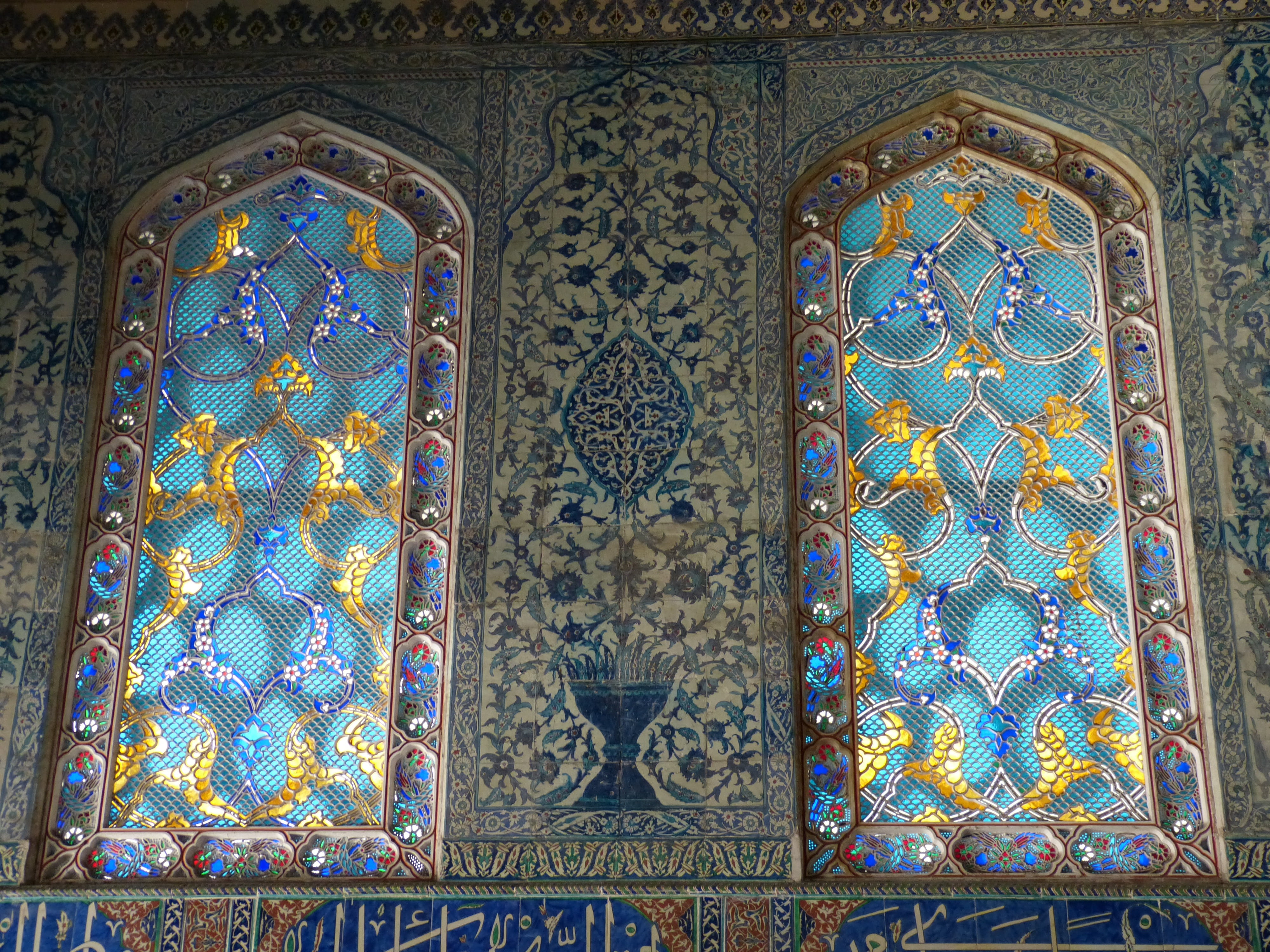 historically, travel destinations, building, pattern, glass, orient, architecture, multi colored, wall, full frame, palace, wall - building feature, indoors, HD Wallpaper