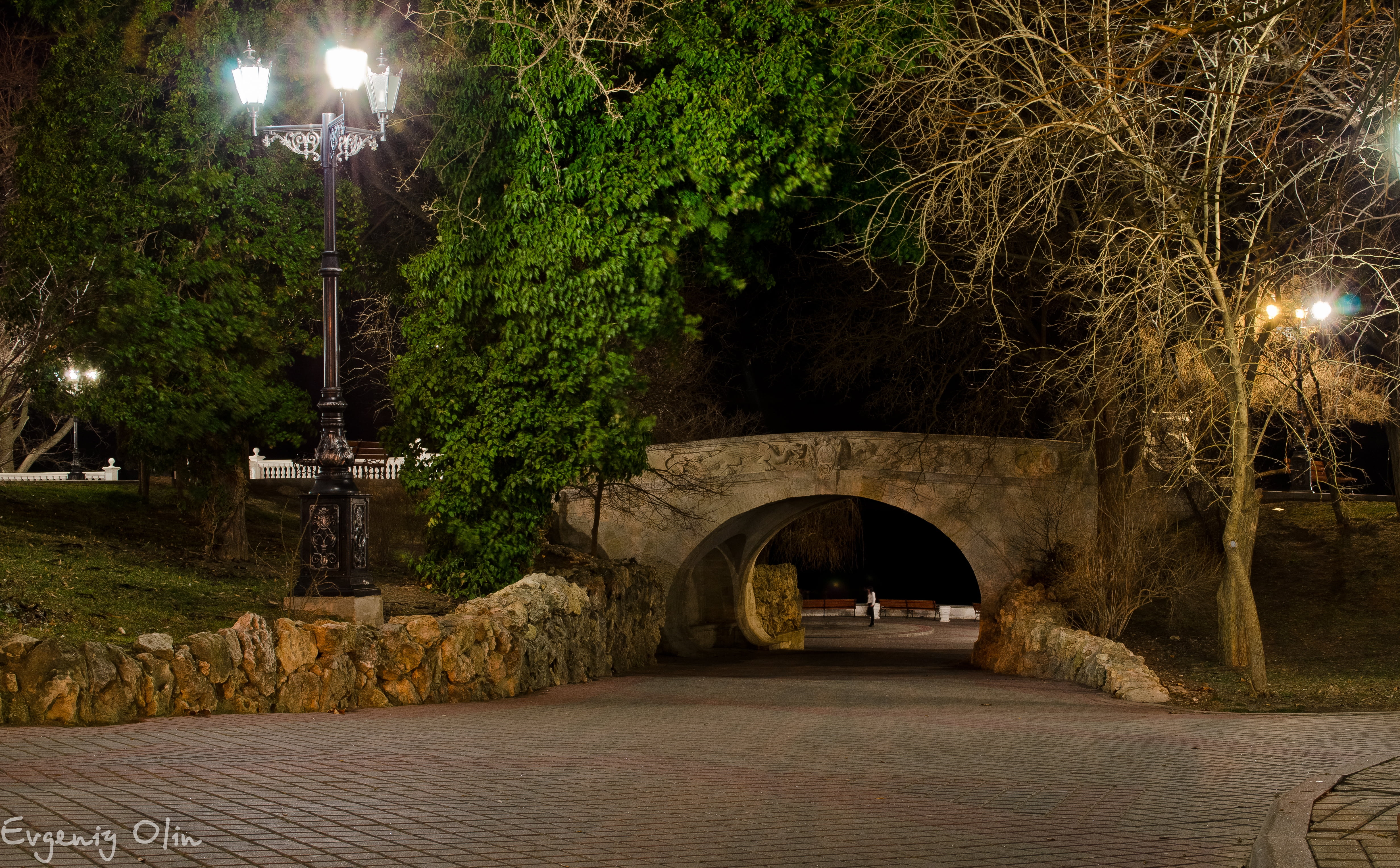 night, old, arch, illuminated, stone Material, cultures, history, 4K, street, sevastopol, urban Scene, connection, evening, famous Place, nature, the way forward, HD Wallpaper