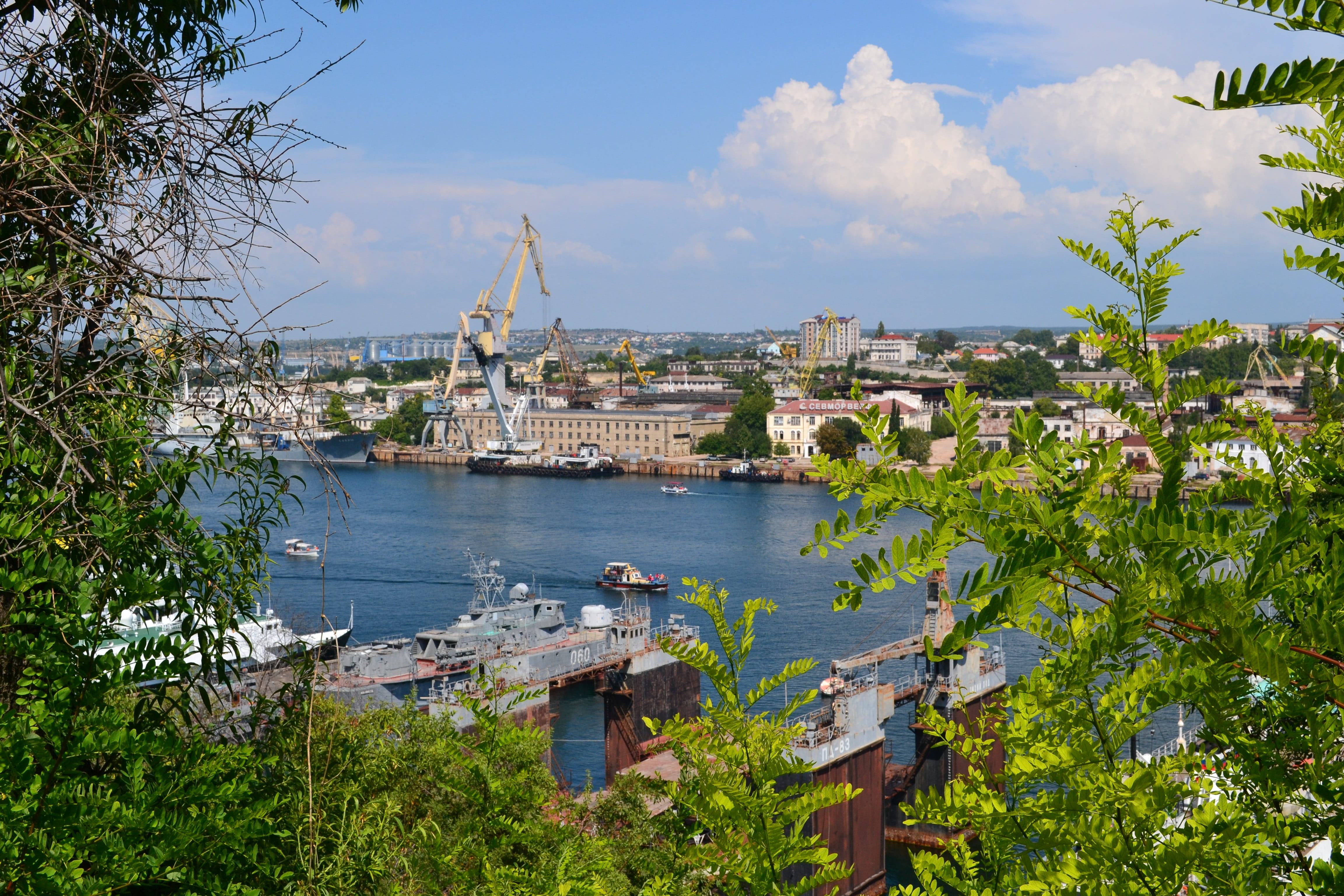 day, cloud - sky, no people, sevastopol, transportation, landscape, sailboat, mode of transportation, nautical vessel, nature, residential district, 4K, HD Wallpaper