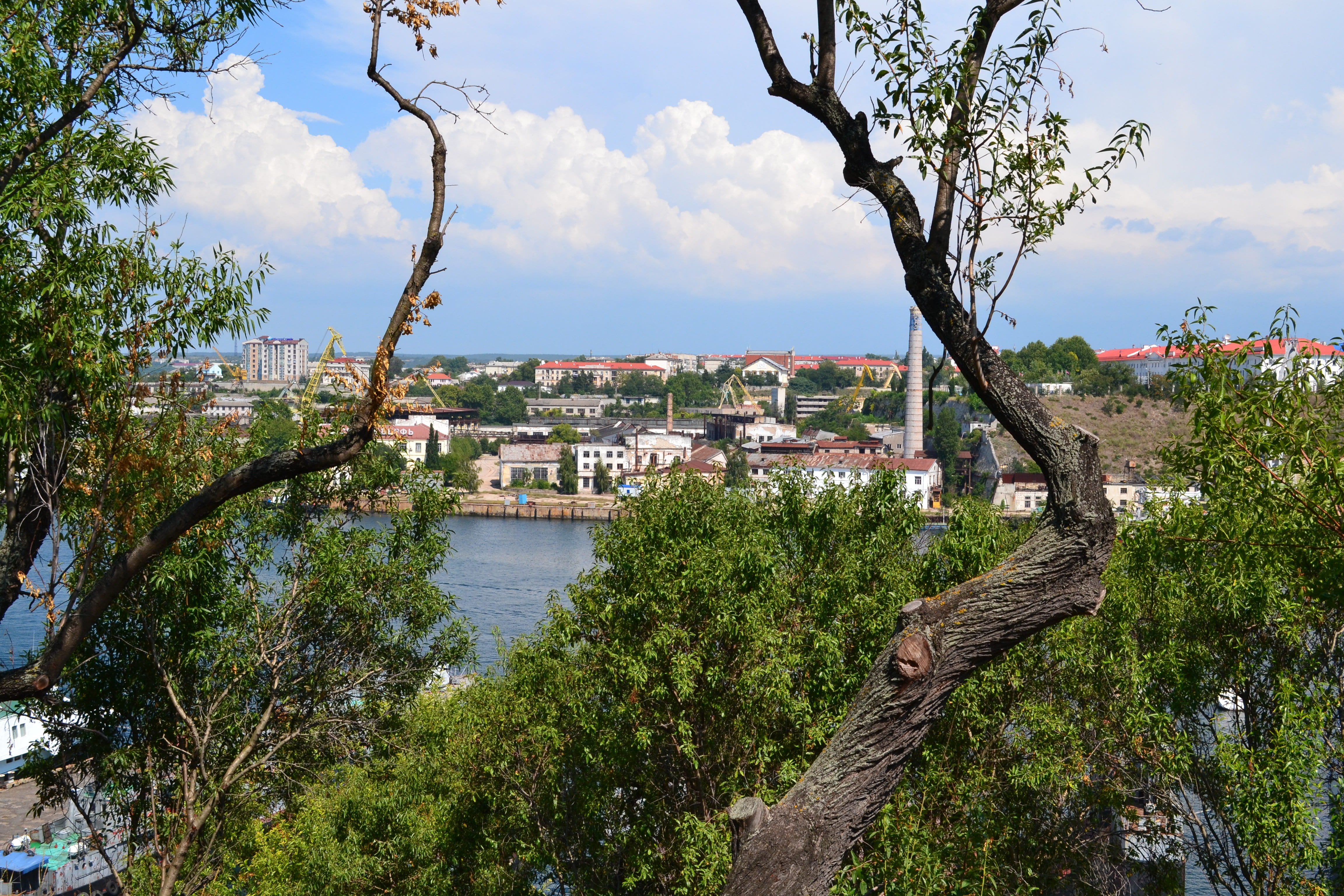 city, day, water, growth, architecture, townscape, outdoors, plant, russia, sea, sevastopol, cloud - sky, building, travel, nature, no people, building exterior, HD Wallpaper