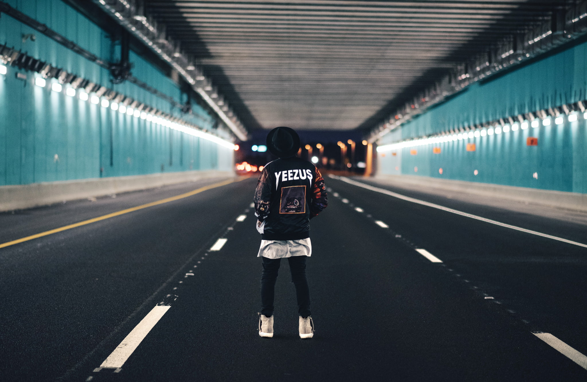 the tunnel, jackets, 1080P, hats, output, light, ago, people, HD Wallpaper