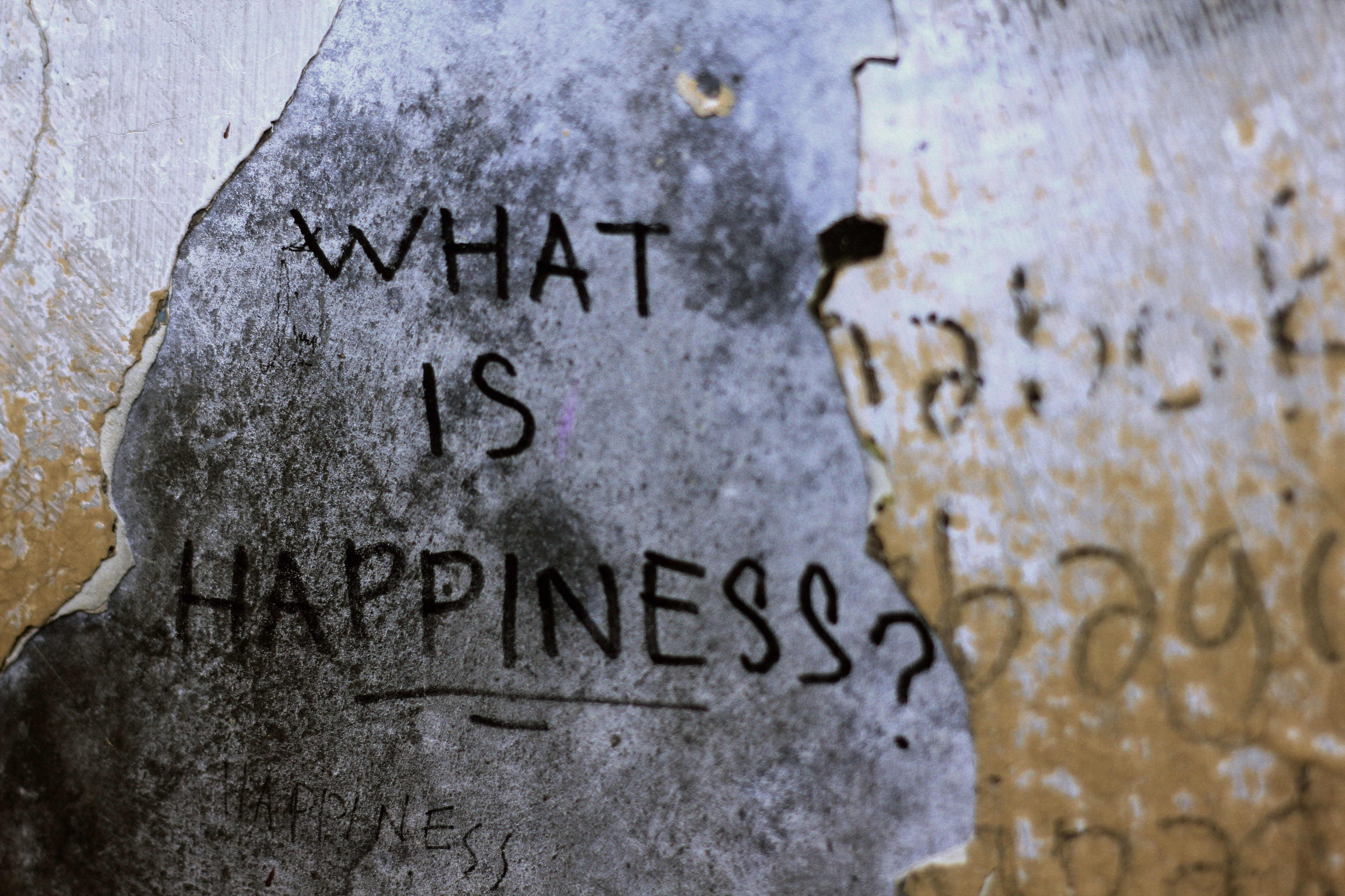 single Word, number, information, sadness, happiness, positive emotion, message, Artistic, outdoors, day, weathered, graffiti art, Wall, text, emotion, HD Wallpaper