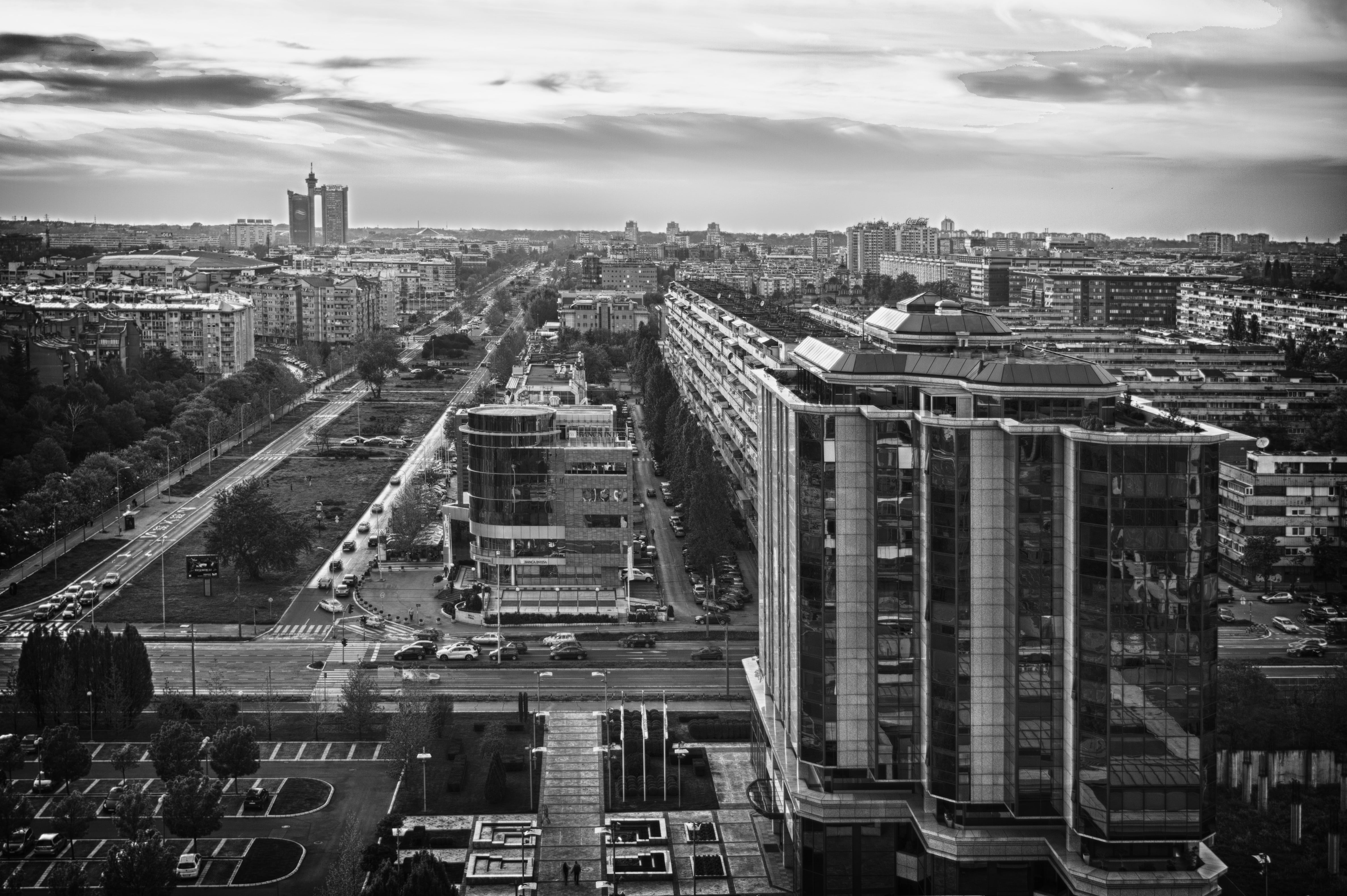 transportation, residential district, skyscraper, sky, skyline, built structure, belgrade, financial district, urban, road, no people, cityscape, photography, HD Wallpaper