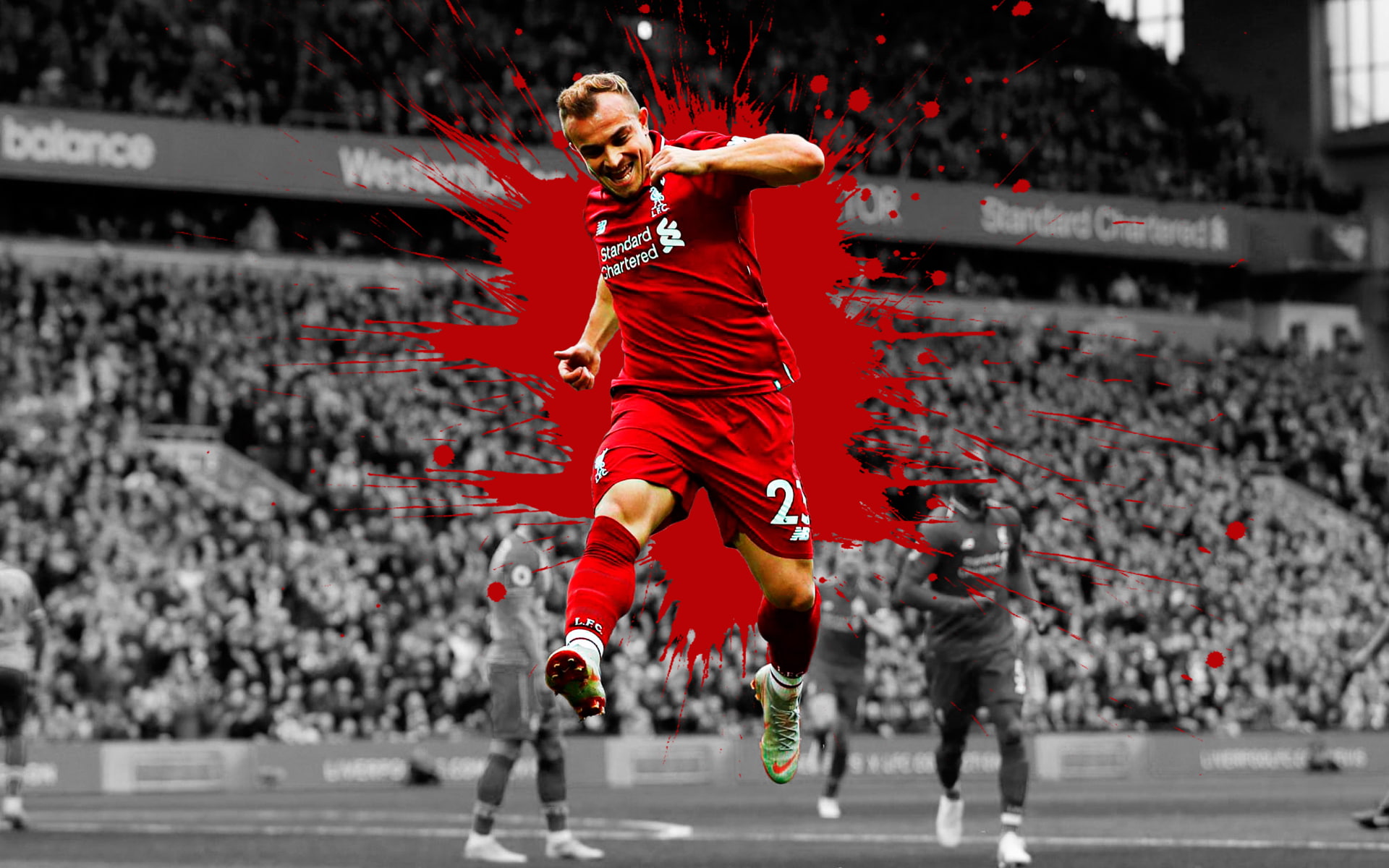 1080P, Liverpool F.C., Soccer, Swiss, Xherdan Shaqiri, HD Wallpaper