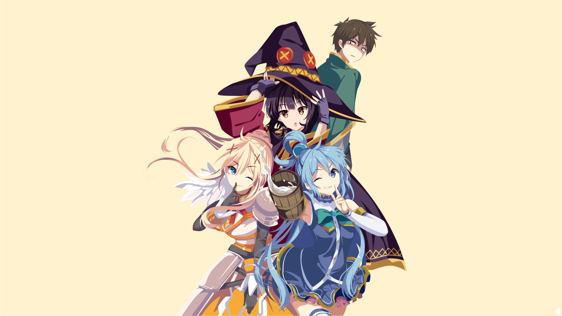 Darkness (KonoSuba), Megumin (KonoSuba), KonoSuba – God’s blessing on this wonderful world!!, 1080P, Kazuma Satou, Aqua (KonoSuba), Anime, HD Wallpaper