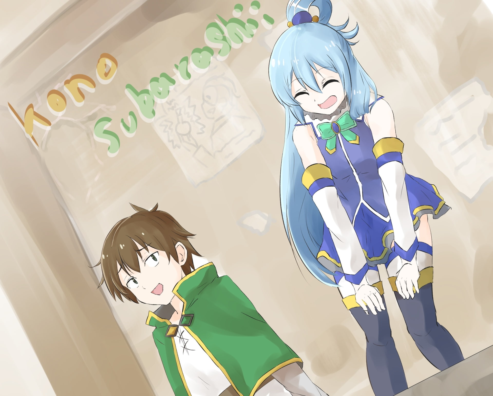 KonoSuba – God’s blessing on this wonderful world!!, 1080P, Kazuma Satou, Aqua (KonoSuba), Anime, HD Wallpaper