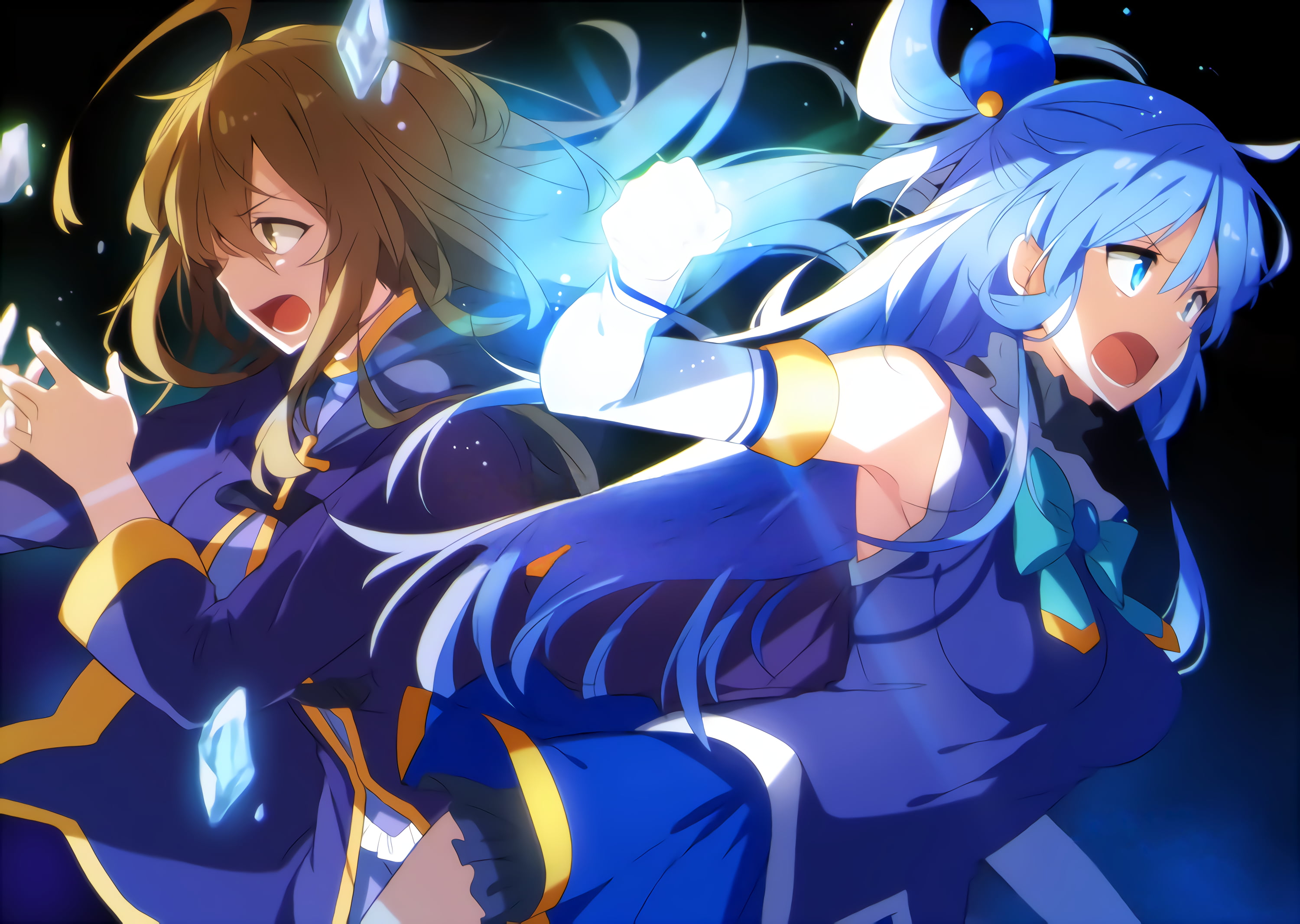 Aqua (KonoSuba), Wiz (KonoSuba), Anime, KonoSuba, KonoSuba – God’s blessing on this wonderful world!!, 2K, HD Wallpaper