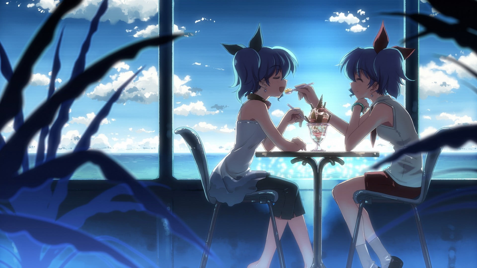 1080P, females, adult, anime, enjoyment, leisure activity, people, DJ Max, women, water, swimwear, real people, lifestyles, fun, sea, togetherness, outdoors, HD Wallpaper