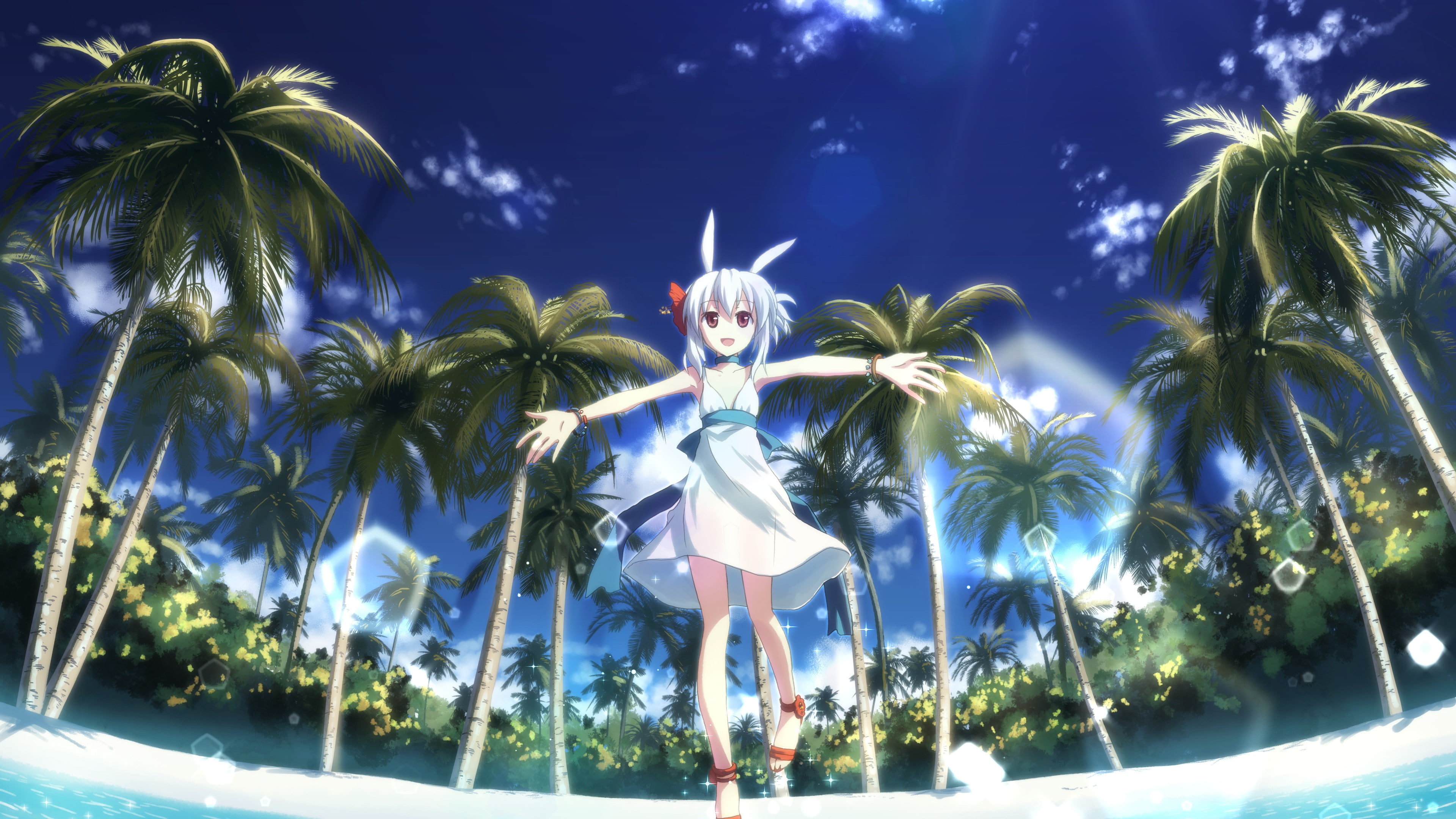 4K, anime girls, Suee, animation, DJ Max, HD Wallpaper