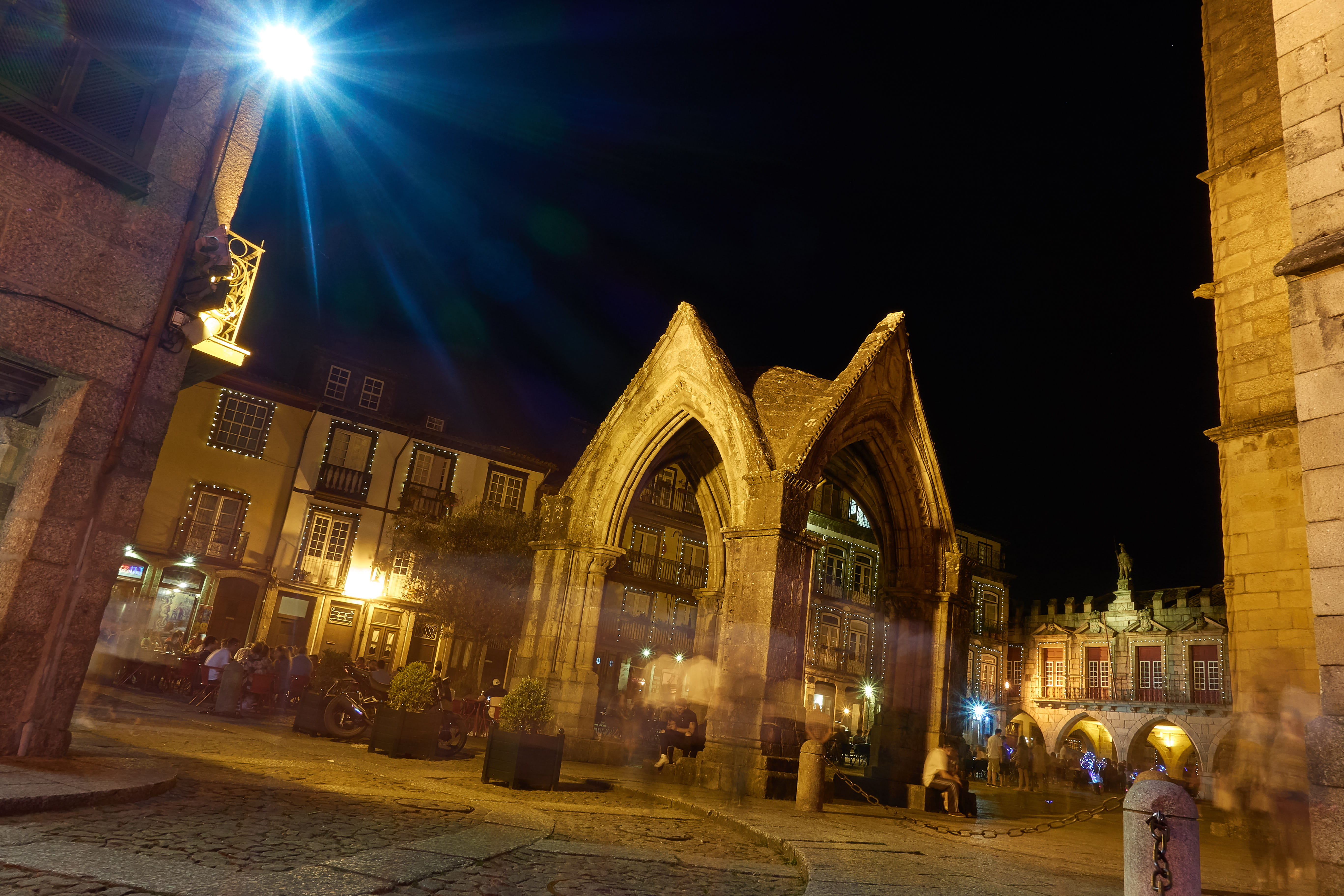 camino de santiago, motion, women, architectural column, speed, sacred place, nature, street, light beam, building, street light, people, night, built structure, HD Wallpaper