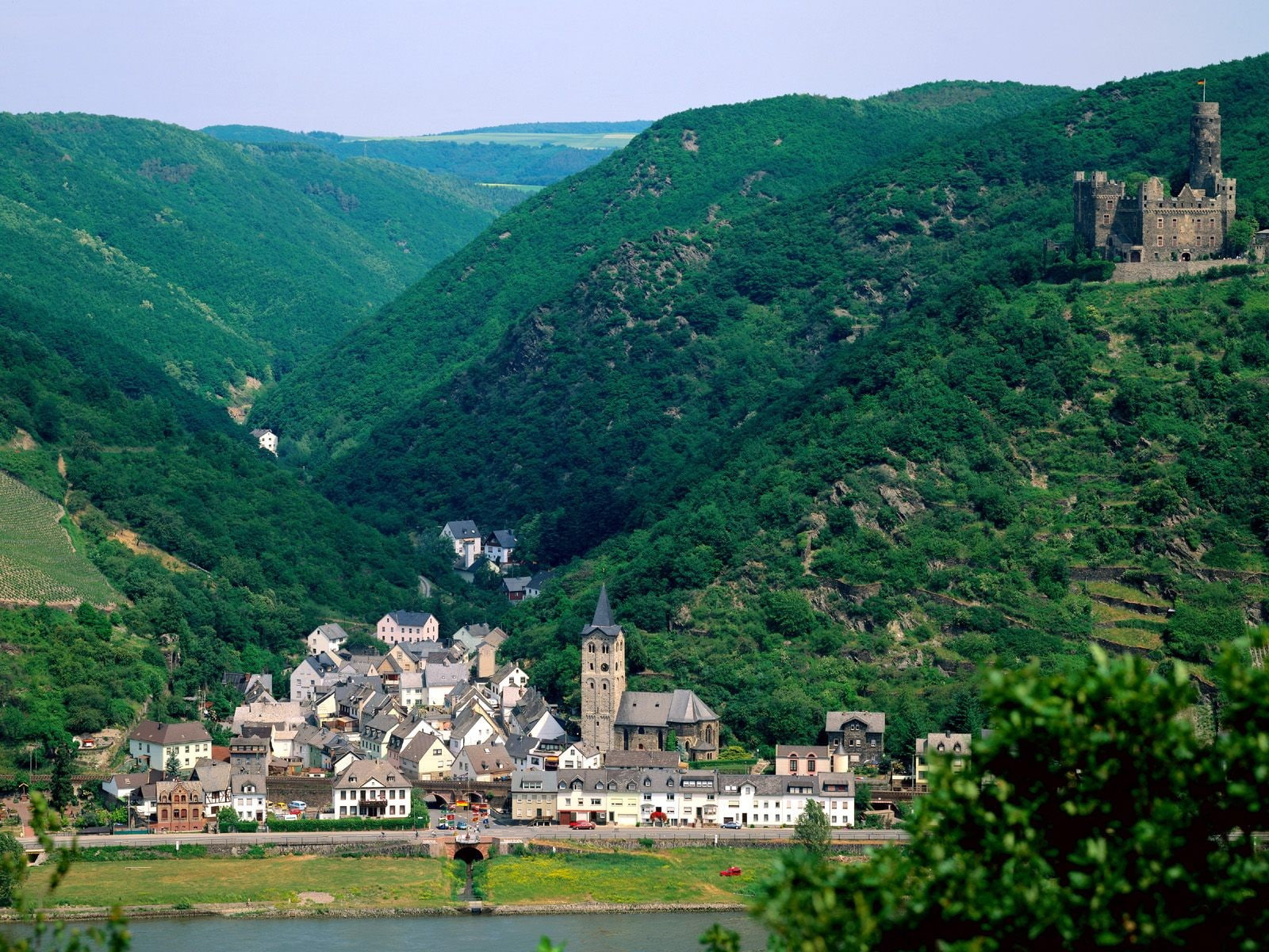 medieval, landscape, castle, village, 720P, Germany, HD Wallpaper