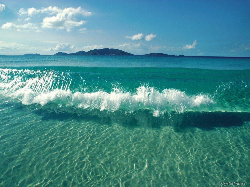 wave, blue sky, sky, water, clouds, sea, 480P, landscape, blue, nature, HD Wallpaper