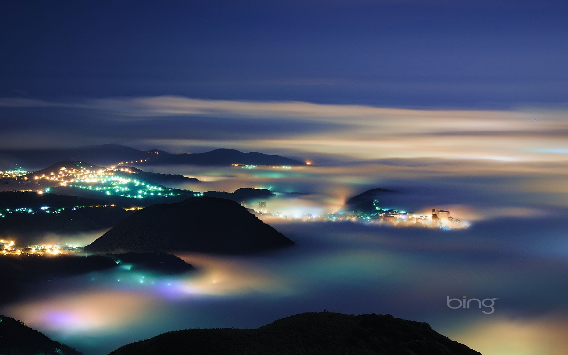 landscape, misty, beauty in nature, tranquility, scenics - nature, aerial view, bing, tranquil scene, urban, outdoors, mountain range, october, HD Wallpaper