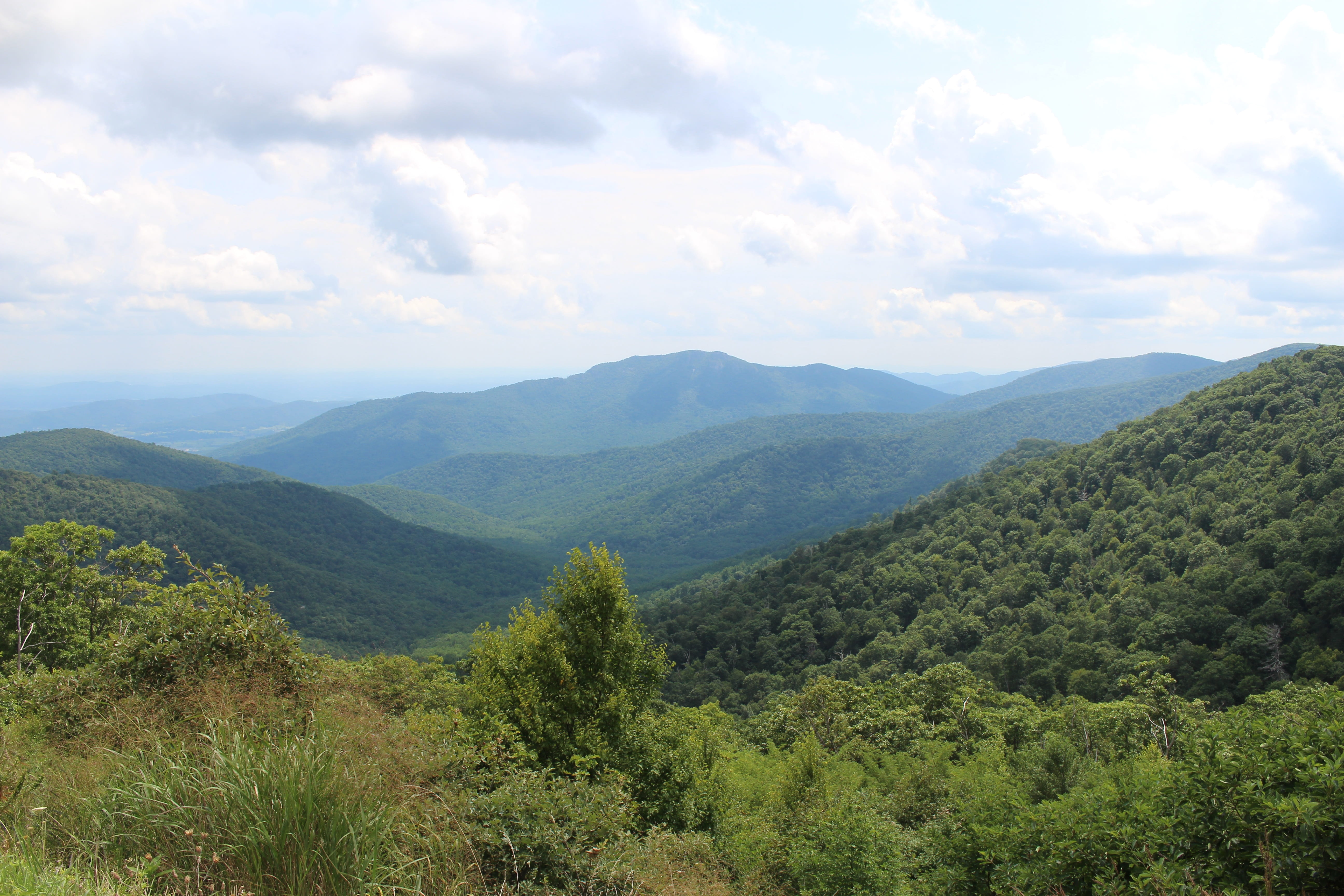 landscape, mountains, blue, sun, environment, lush, freshness, season, grow, national park, color, hill, national parks, beauty in nature, panoramic, green color, HD Wallpaper