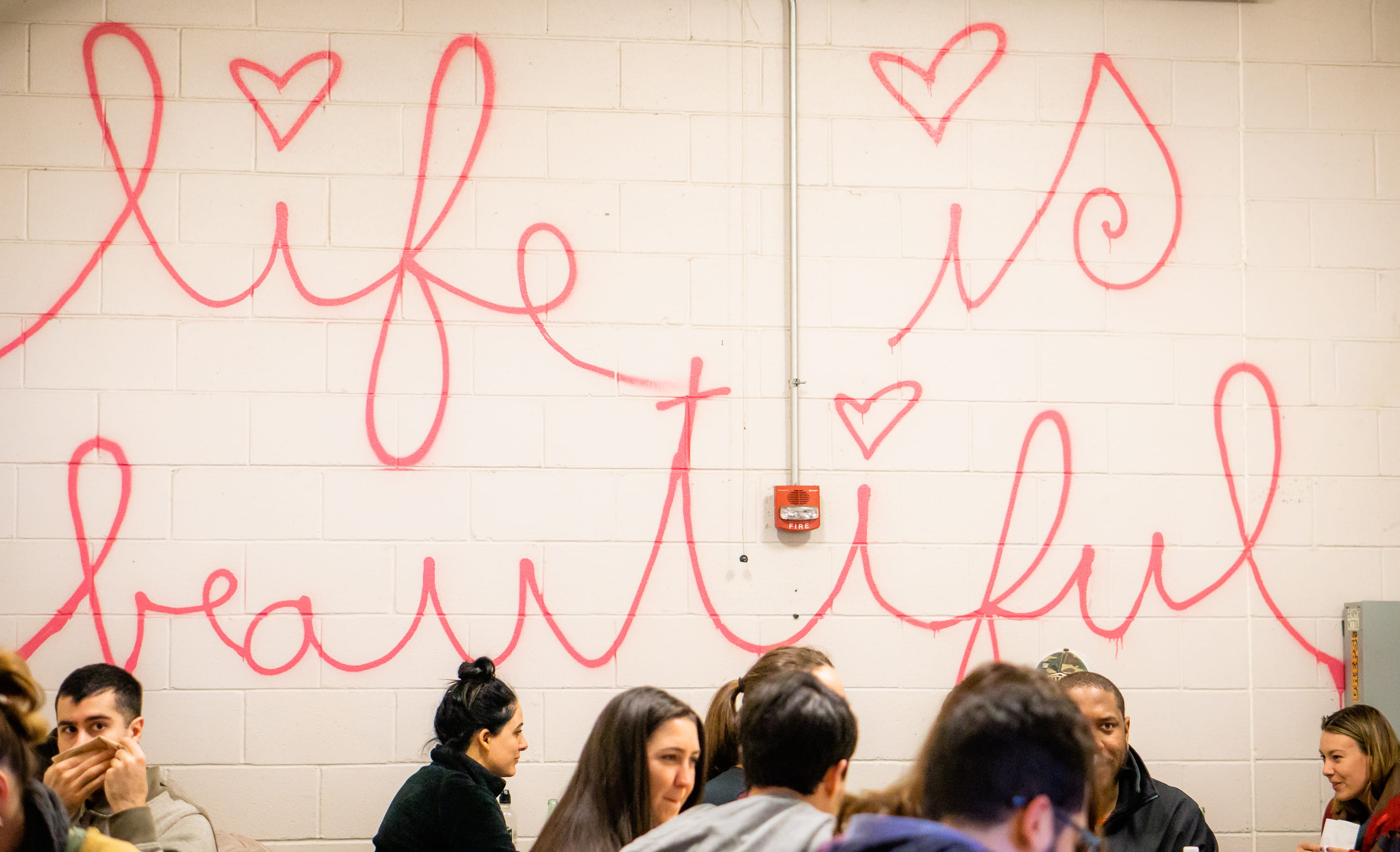 seminar, group of people, grafitti, teacher, real people, audience, room, wall - building feature, school, men, indoors, text, group, message, sitting, HD Wallpaper