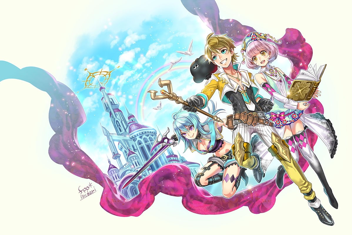 original characters, studio shot, luxury, art and craft, cloud - sky, craft, indoors, choice, sea, variation, sword, anime, white background, female likeness, HD Wallpaper