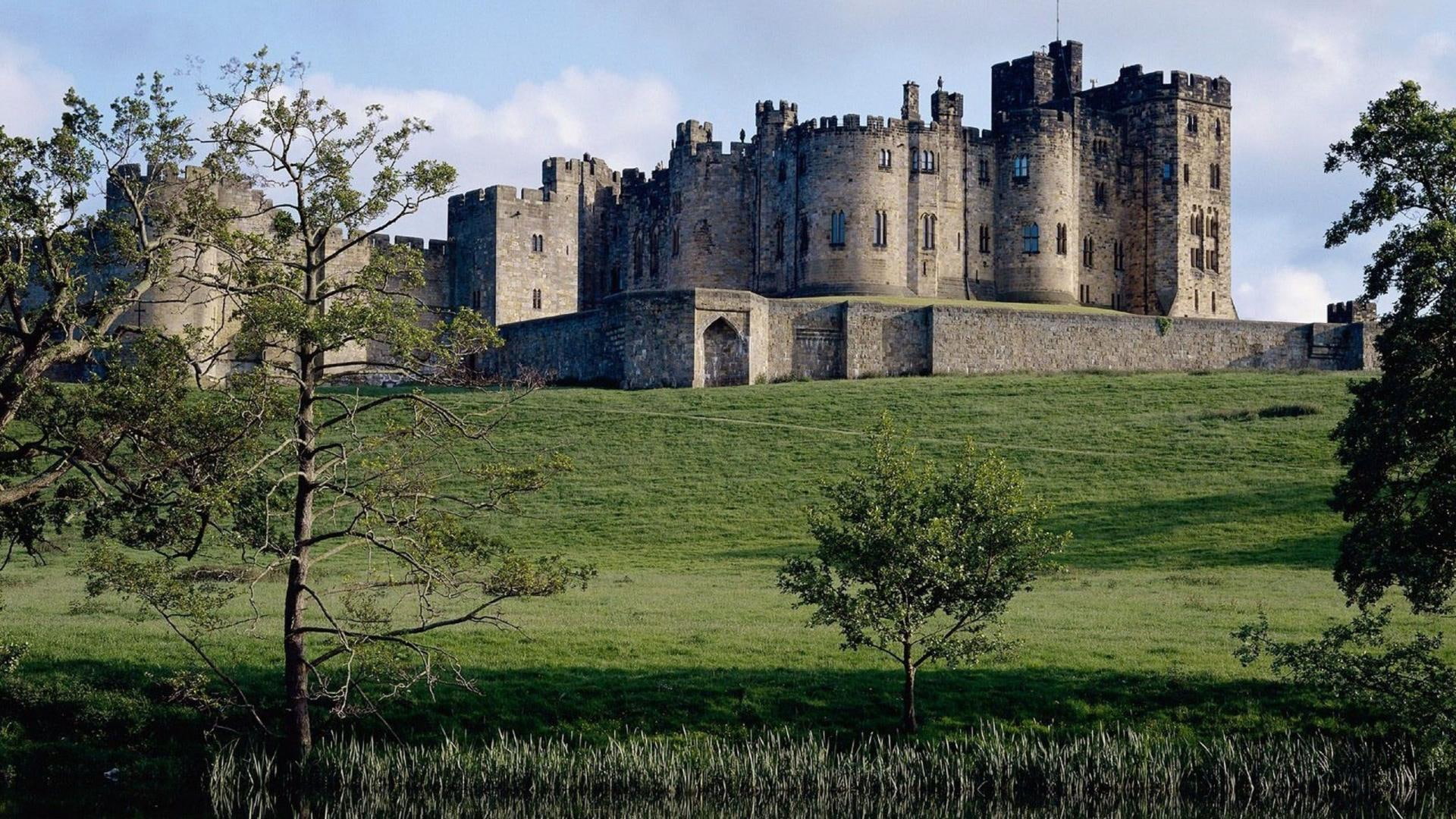 northumberland, castle, alnwick, 1080P, ancient, england, alnwick castle, nature and landsc, architecture, medieval, HD Wallpaper