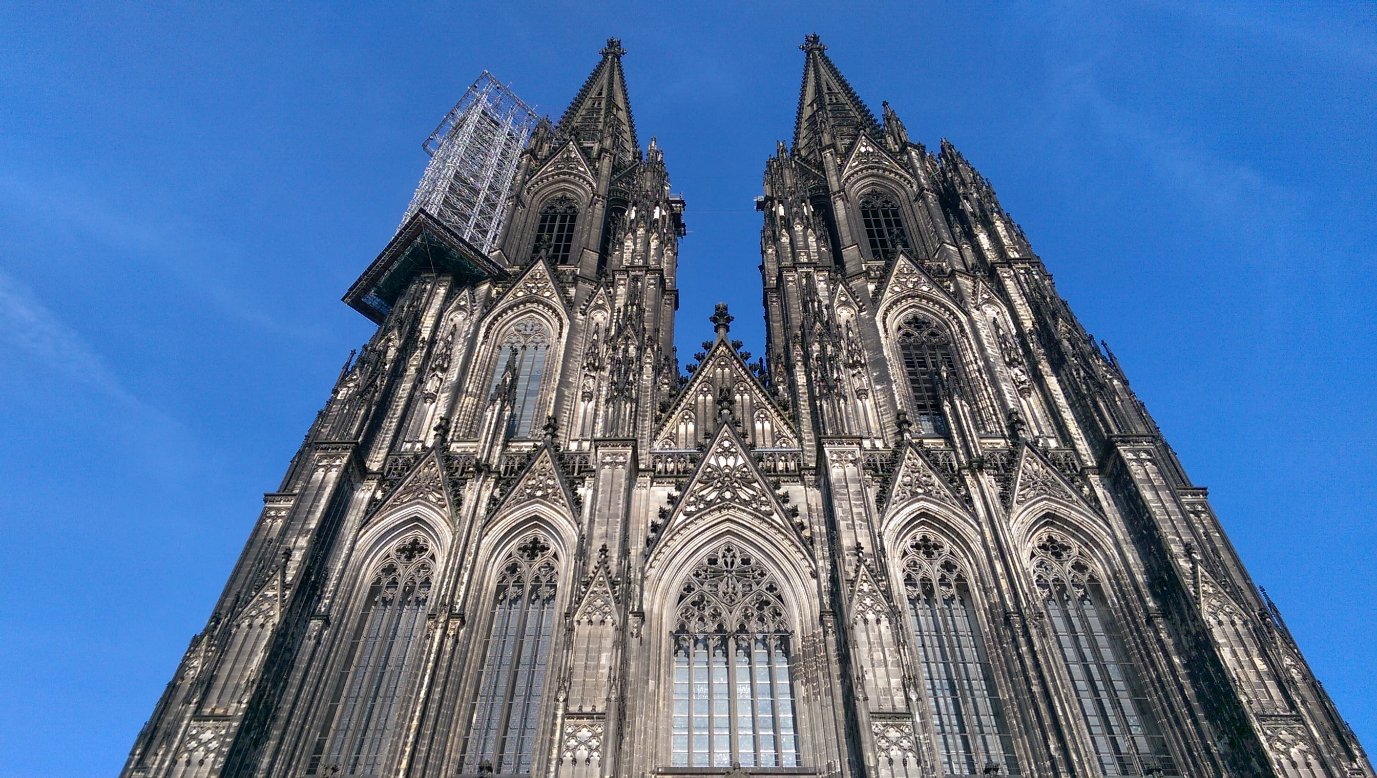 germany, the past, belief, outdoors, religion, gothic Style, gray, europe, landmark, building, s, 2K, sky, view, dom, low angle view, no people, blue, HD Wallpaper