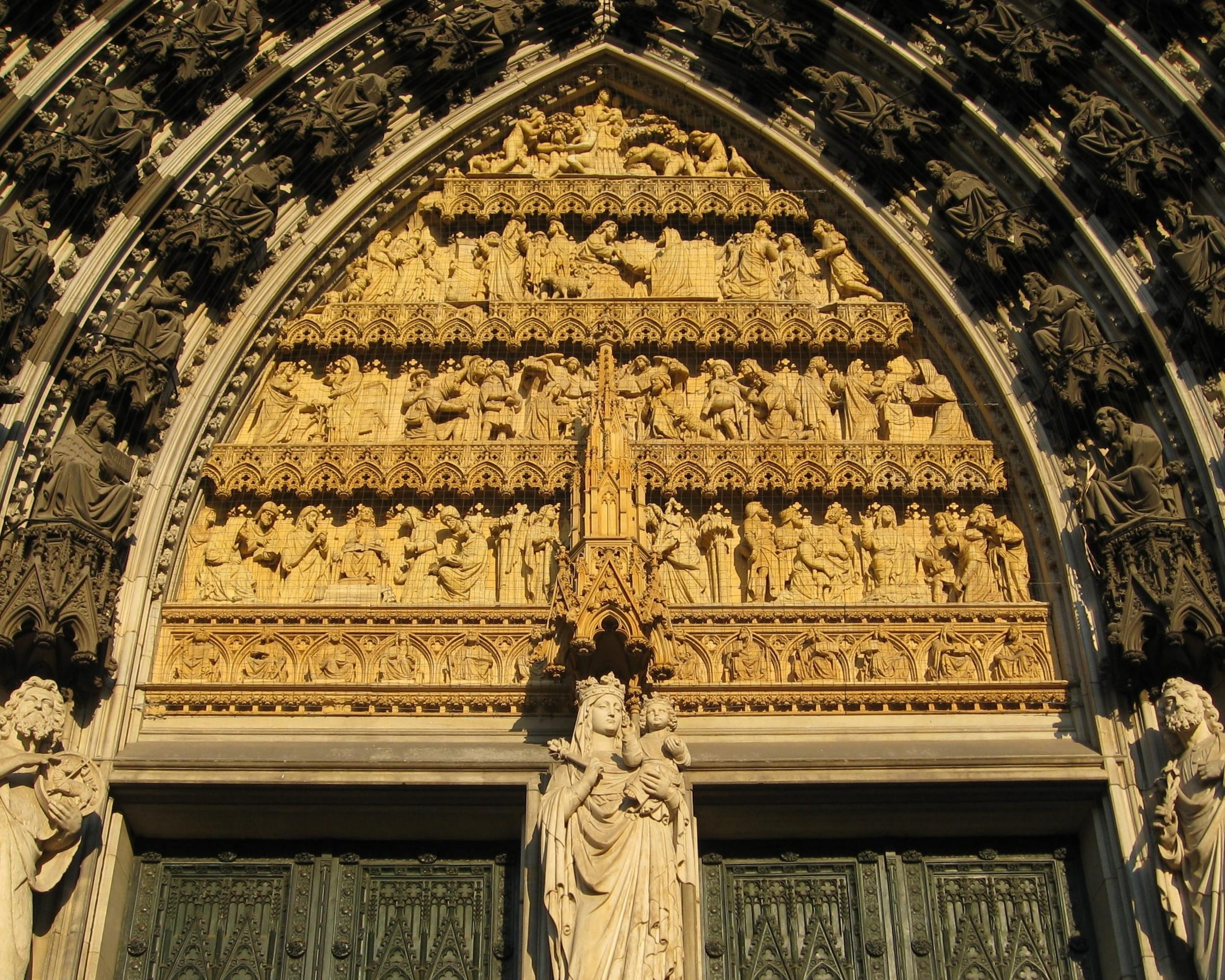 1080P, medieval, carving - craft product, ceiling, outdoor, art and craft, entrance, famous, government, religion, facade, exterior, architecture and art, HD Wallpaper