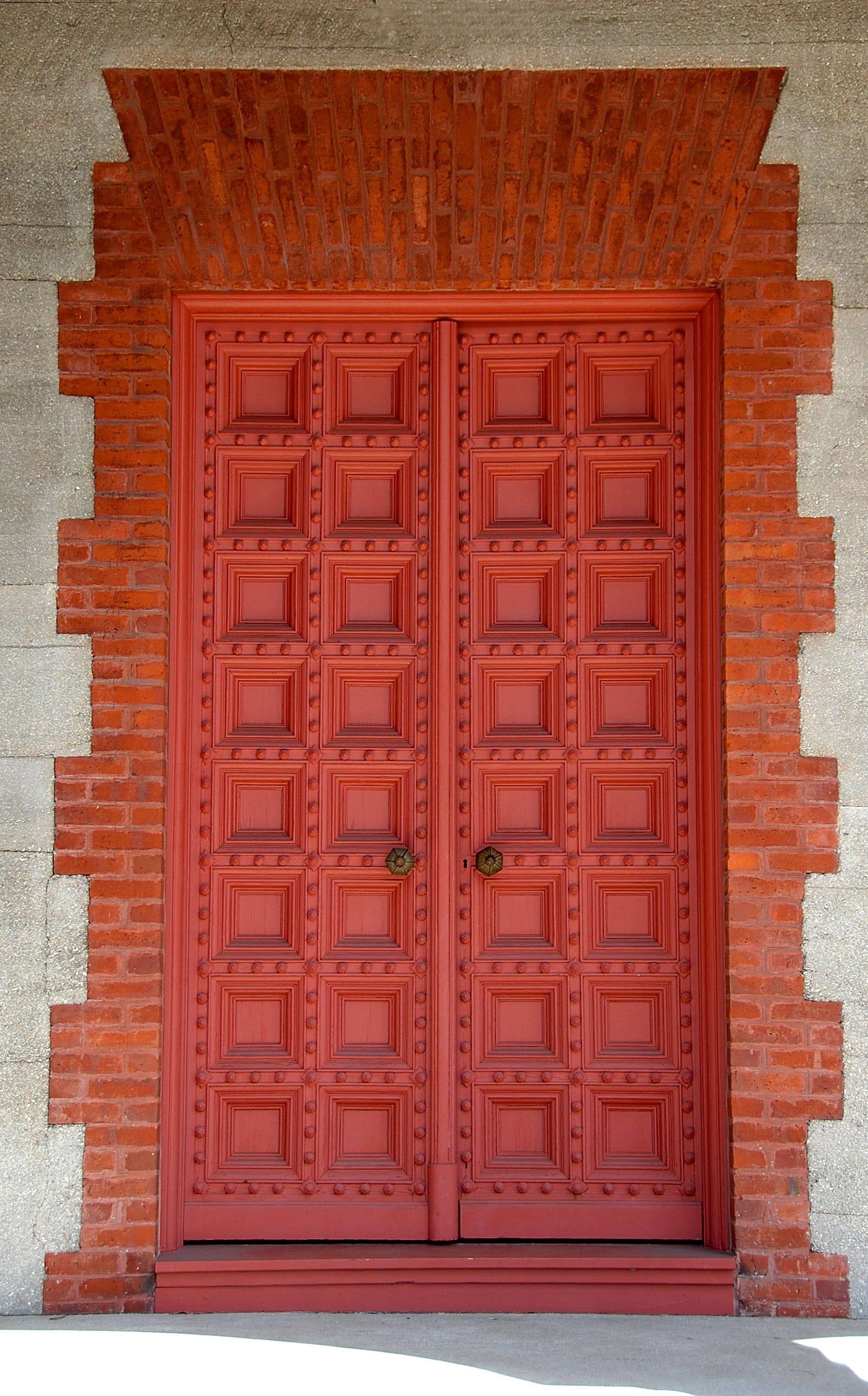 christianity, traditional, old, iron, exterior, closed, red, antique, building exterior, door, church, design, gothic, wooden, no people, wall - building feature, Phone HD Wallpaper
