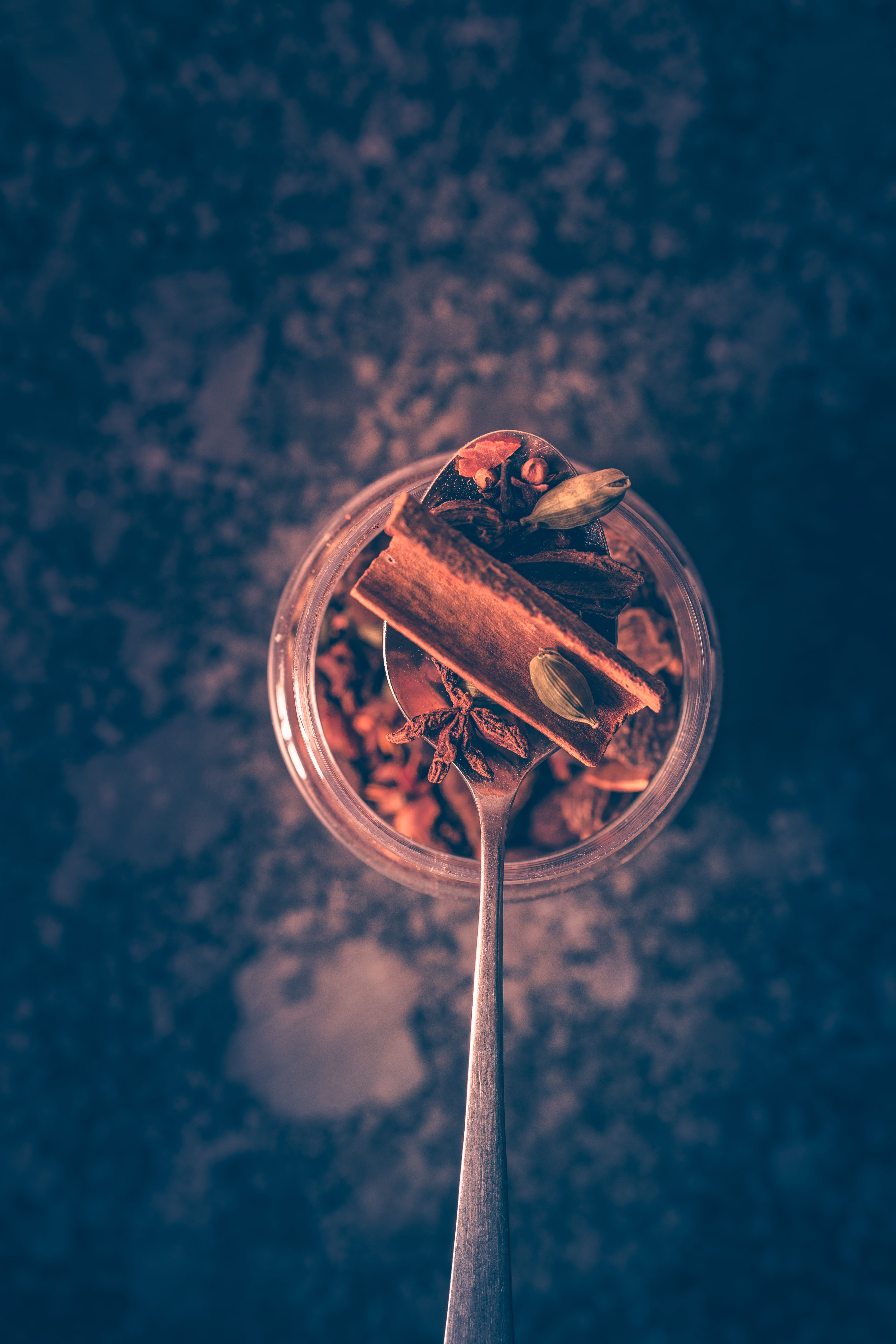 still life, spoon, spice, nature, smoke - physical structure, sundial, cross, bokeh, freshness, astronomy, symbol, dark, food, metal, sky, coffee, stainless, Phone HD Wallpaper