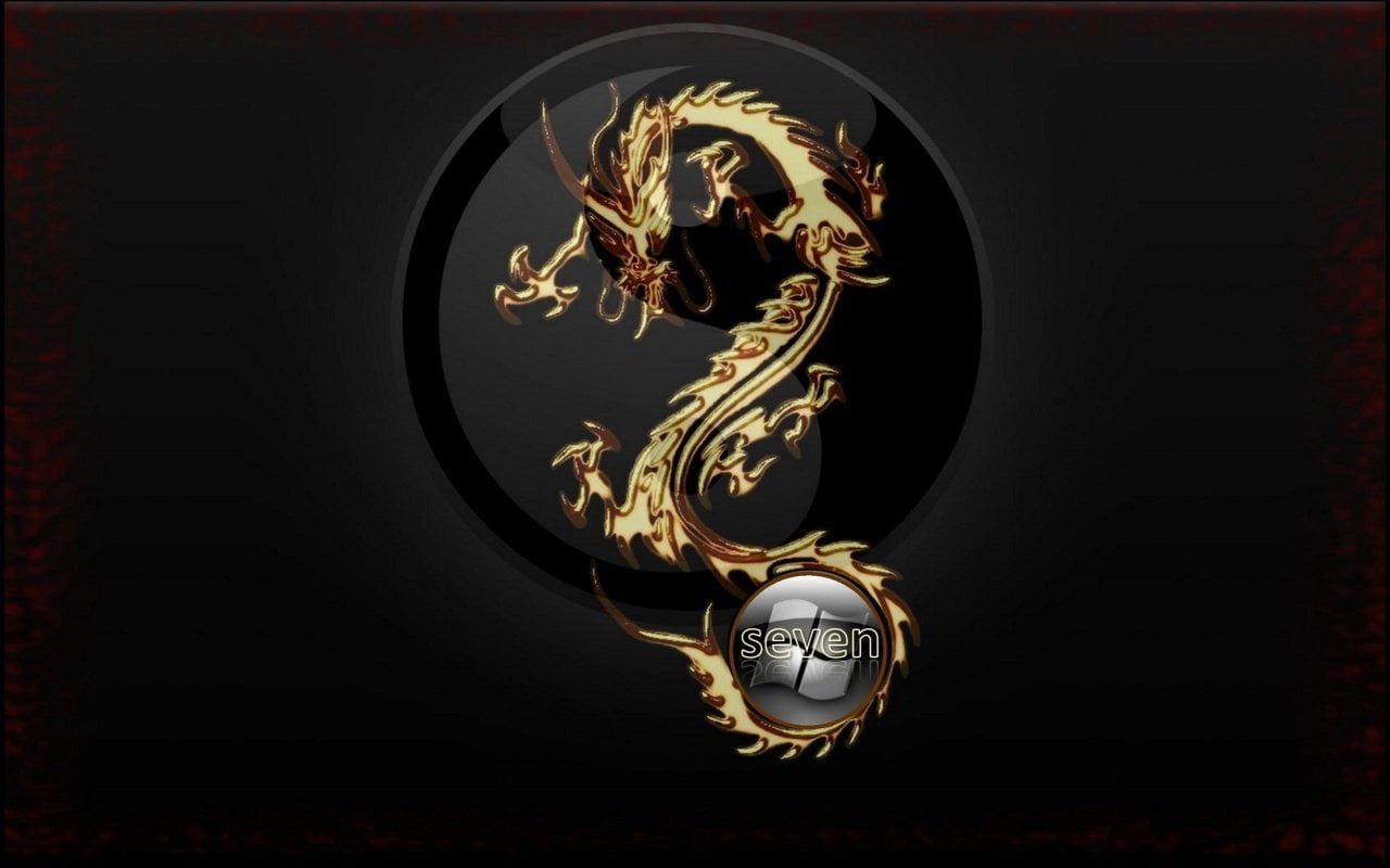 art and craft, geometric shape, clock, circle, black background, metal, ornate, design, red, Dragon, Windows 7, shape, gold, creativity, animal representation, HD Wallpaper