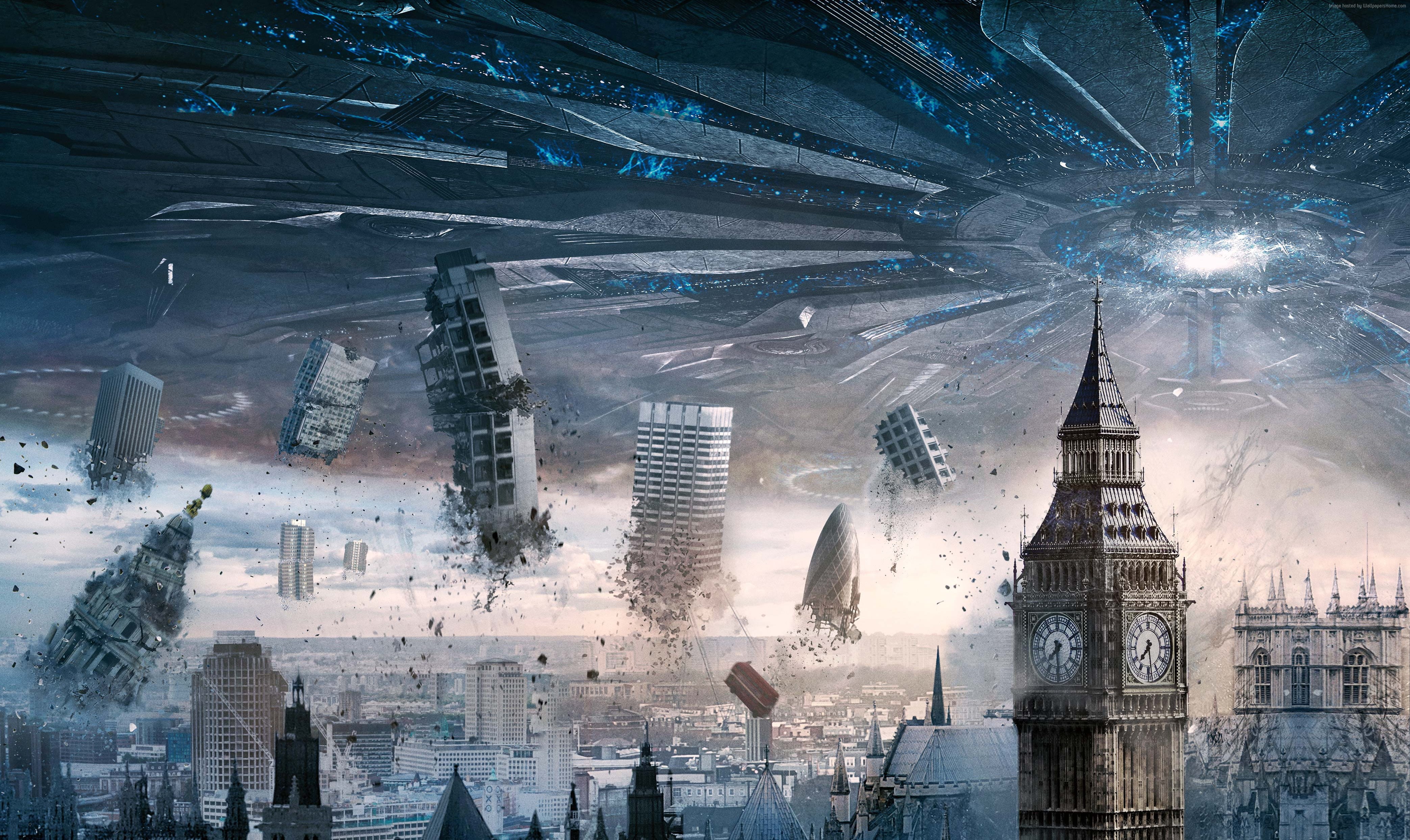 Big Ben, Independence Day: Resurgence, 4K, best movies 2016, HD Wallpaper