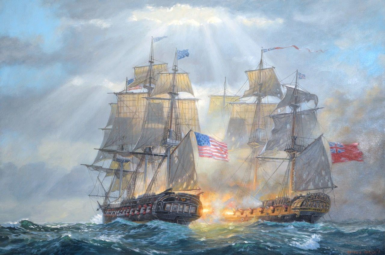 720P, USS Constitution, United States Navy, uss constitution vs hms guerriere, HD Wallpaper