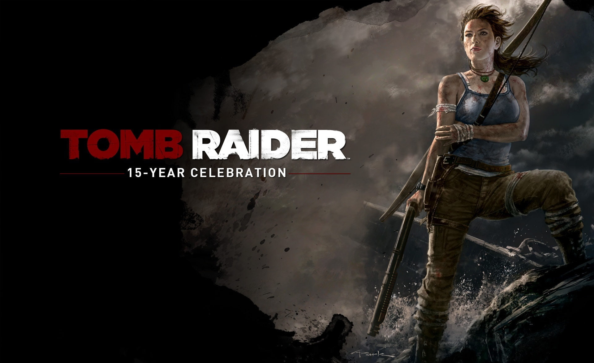  Tomb Raider, mid adult, sign, three quarter length, Games, front view, casual clothing, outdoors, adult, real people, holding, 1080P, raider, HD Wallpaper