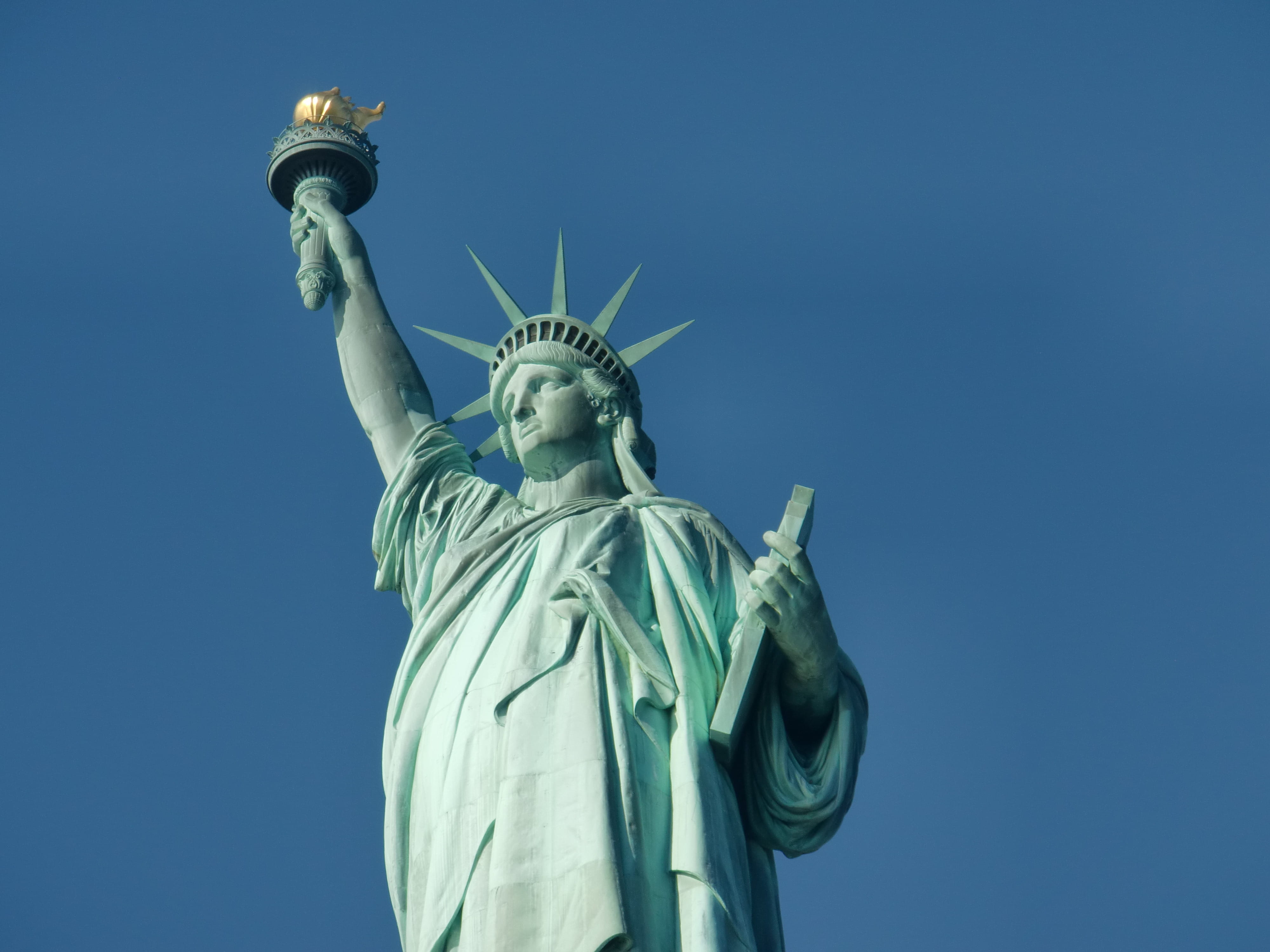 american, usa, day, metropolitan, urban, 4K, lady, new york, skyline, icon, blue, travel destinations, attraction, nature, independence, architecture, HD Wallpaper
