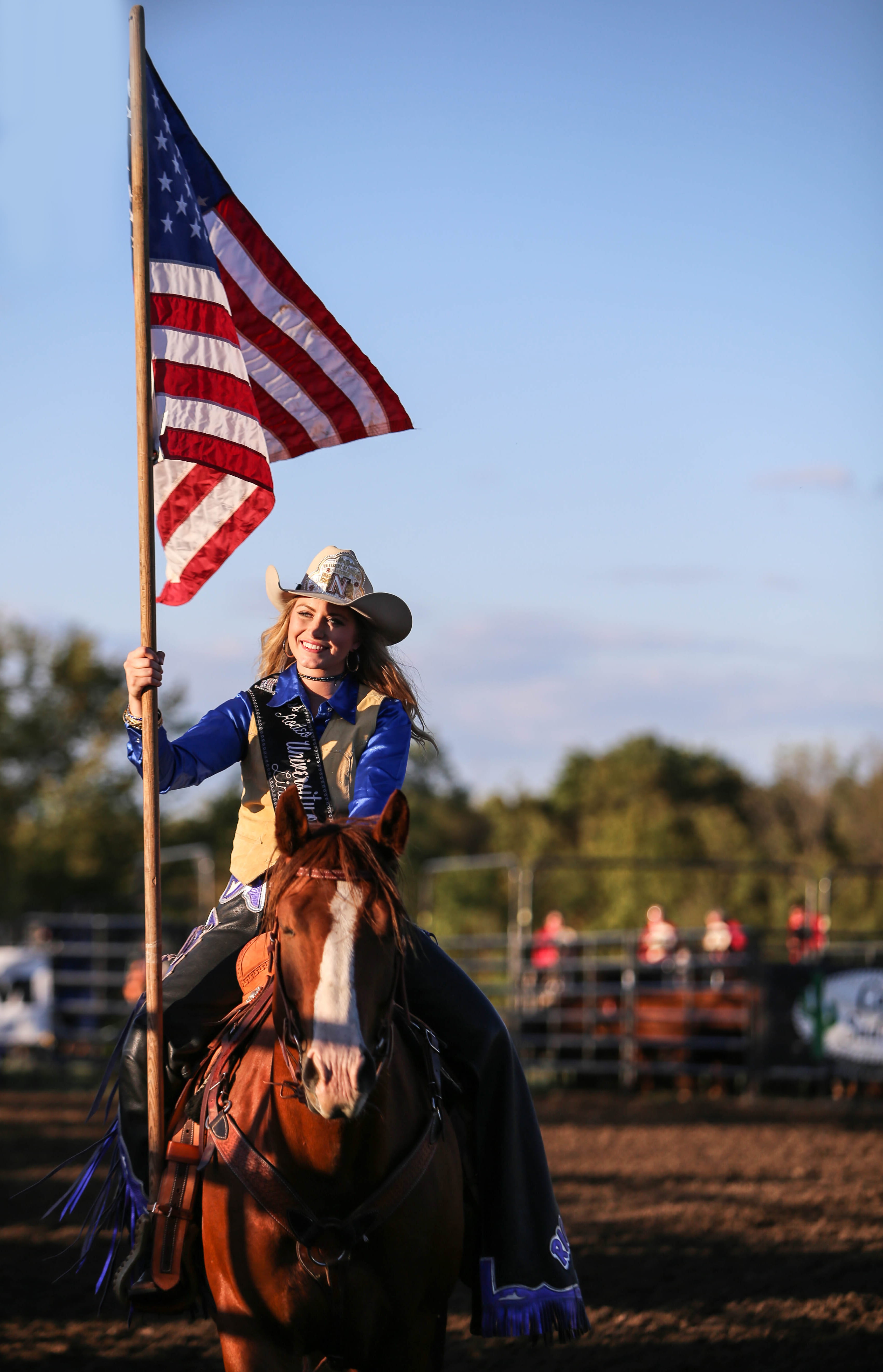 evening, america, pride, pony, focus on foreground, photo, iowa centra, nature, people, cowboy, horse, country, livestock, woman, domestic animals, 5K, Phone HD Wallpaper