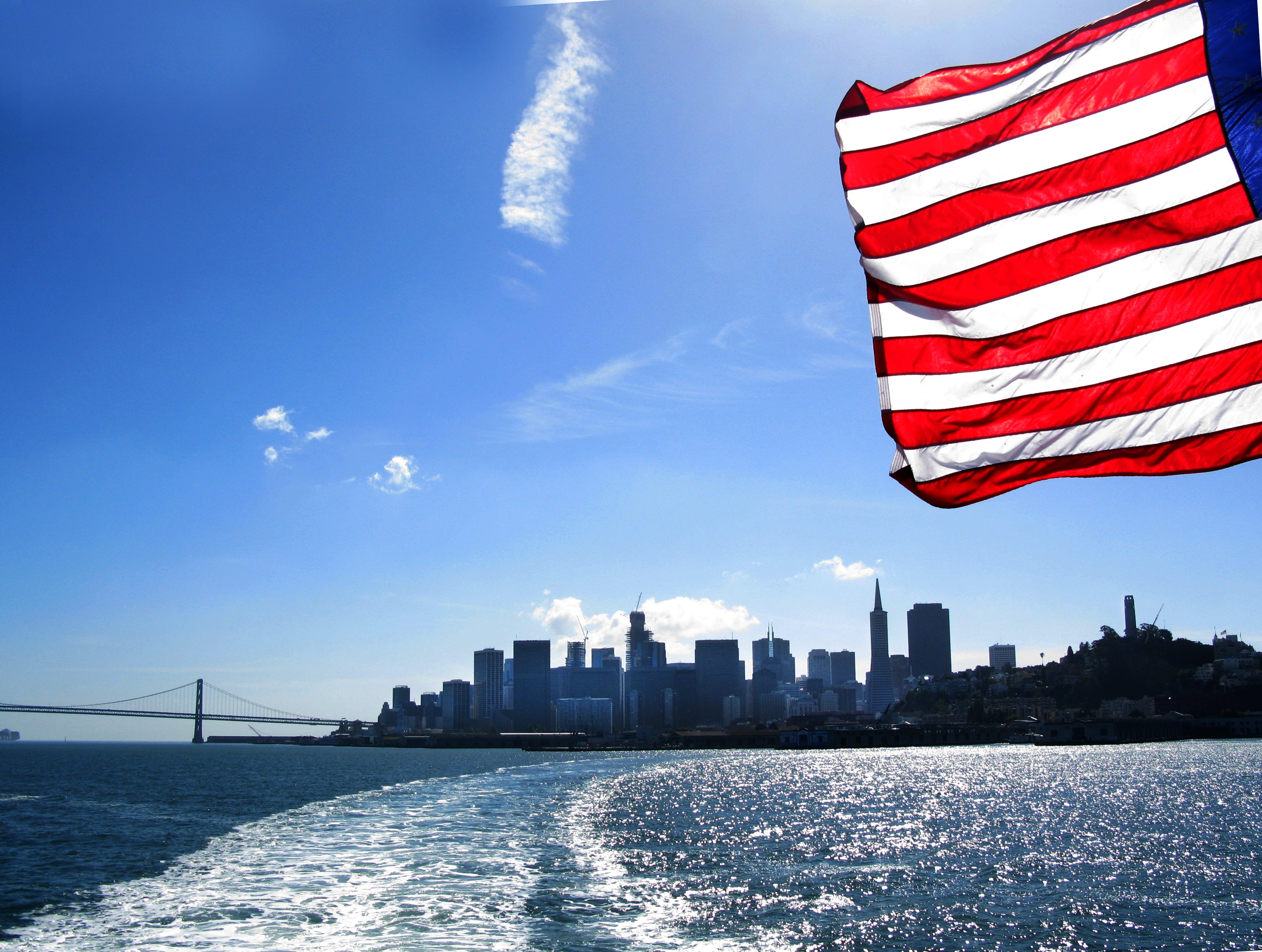 famous, landscape, red white and blue, american Culture, America, uSA, 2K, office building exterior, freedom, new York State, architecture, manhattan - New York City, HD Wallpaper