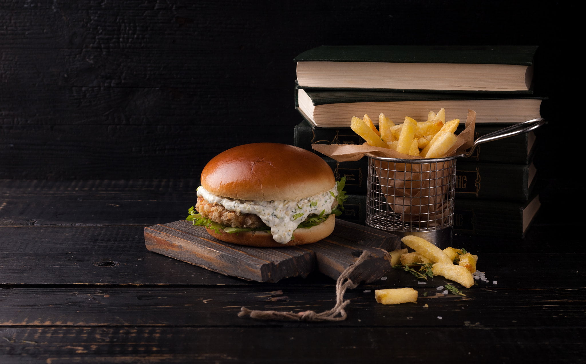 1080P, Food, French Flag, Burger, Still Life, Book, HD Wallpaper