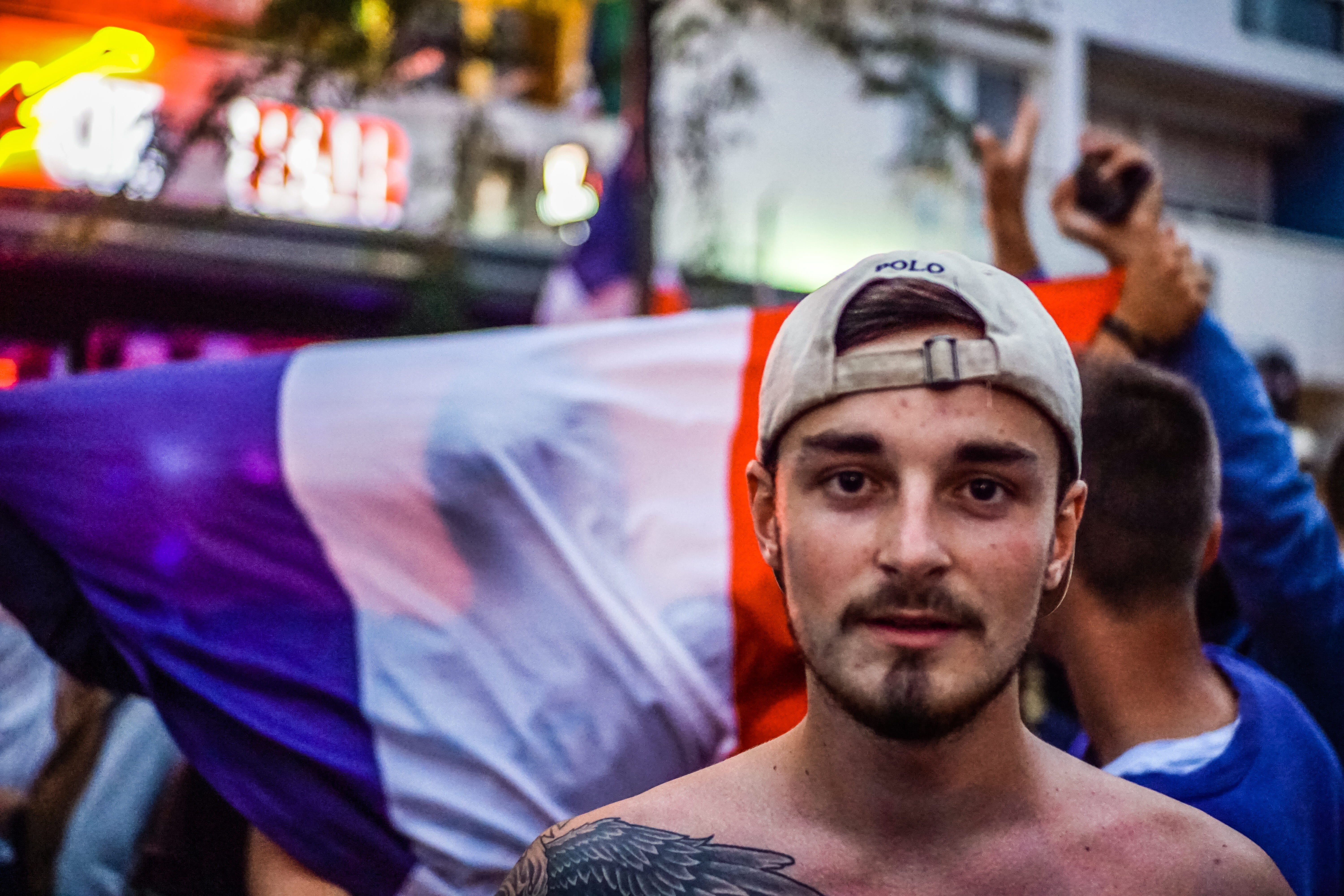 looking at camera, allez les bleus, apparel, real people, mid adult, french, incidental people, adult, portrait, calais, lifestyles, emotion, semi finals, HD Wallpaper
